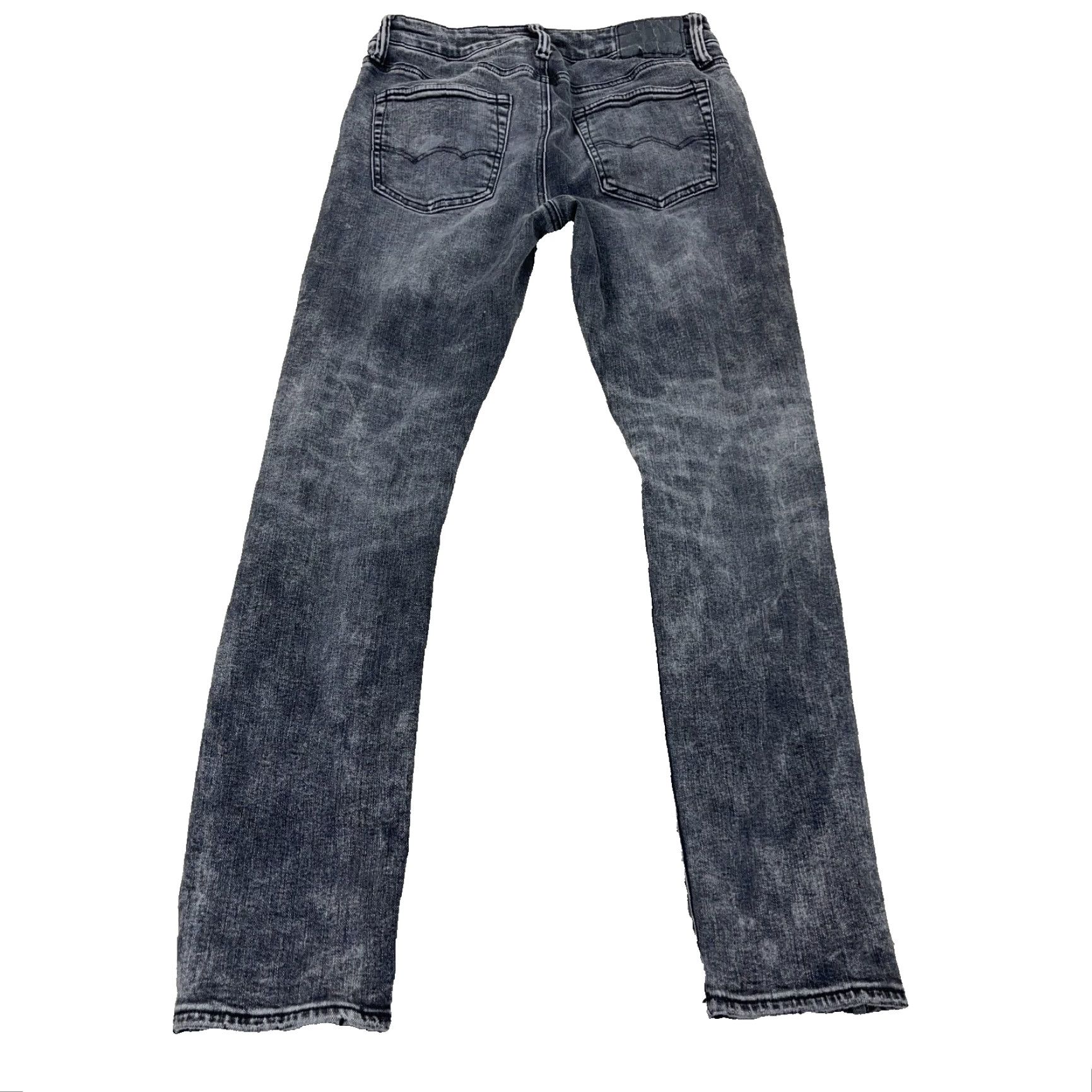 American Eagle Outfitters American Eagle Jeans Men 31x32 Slim Fit Straight Black Distressed Charcoal Wash 5-Pocket Denim Slim Modern Mens Size US 31 - 2 Thumbnail