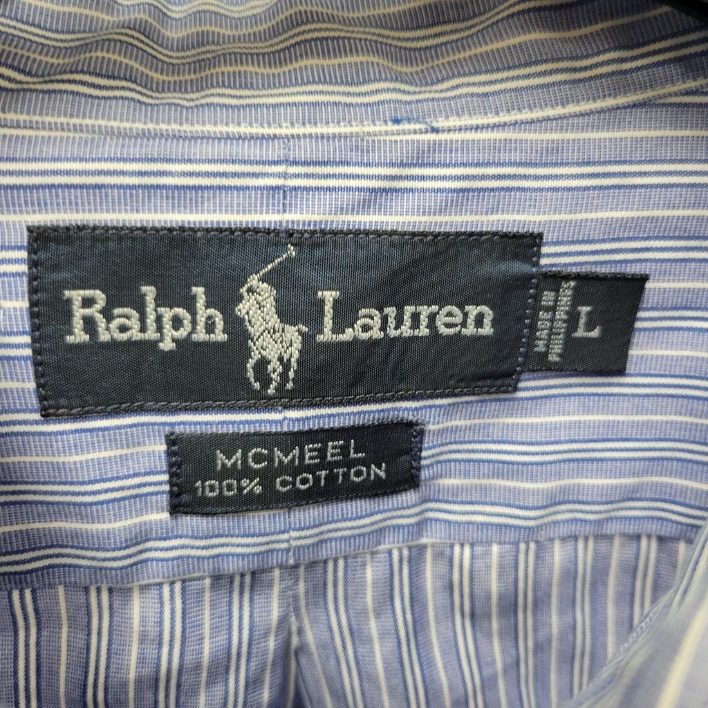 Ralph Lauren Ralph Lauren Mcmeel Button-down Blue Long-Sleeves Striped Size US L / EU 52-54 / 3 - 8 Thumbnail