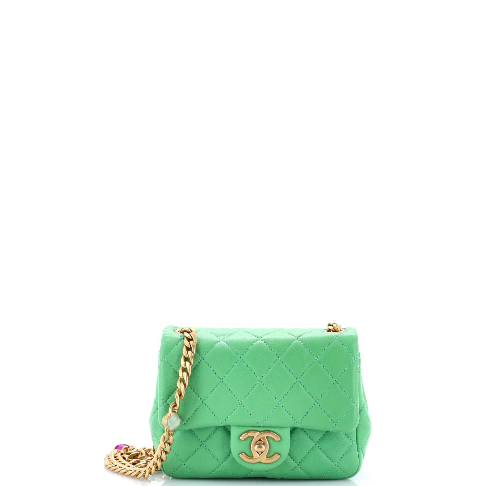 Chanel Pearl Samba Resin Chain Square Flap Bag Size ONE SIZE - 1 Thumbnail