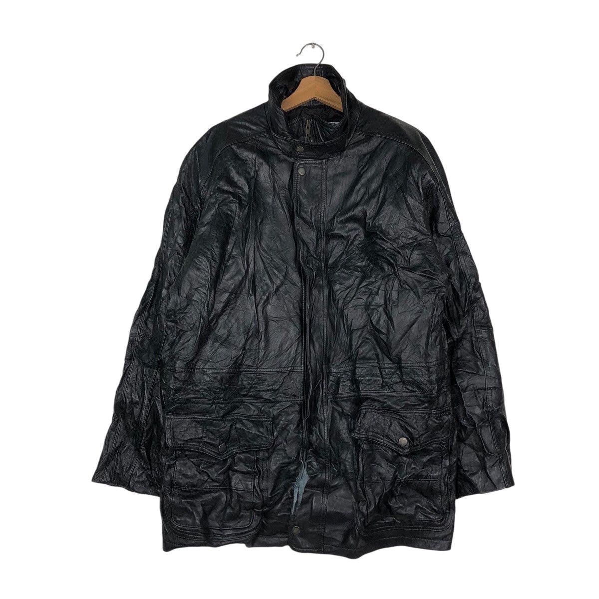Japanese Brand 📌Vintage Biker Genuine Leather Jacket Vernon Issey Miyake Size US L / EU 52-54 / 3 - 2 Thumbnail