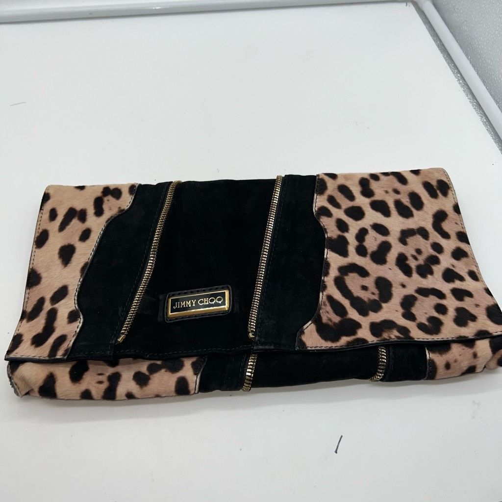 Jimmy Choo Martha Pony and Suede Clutch