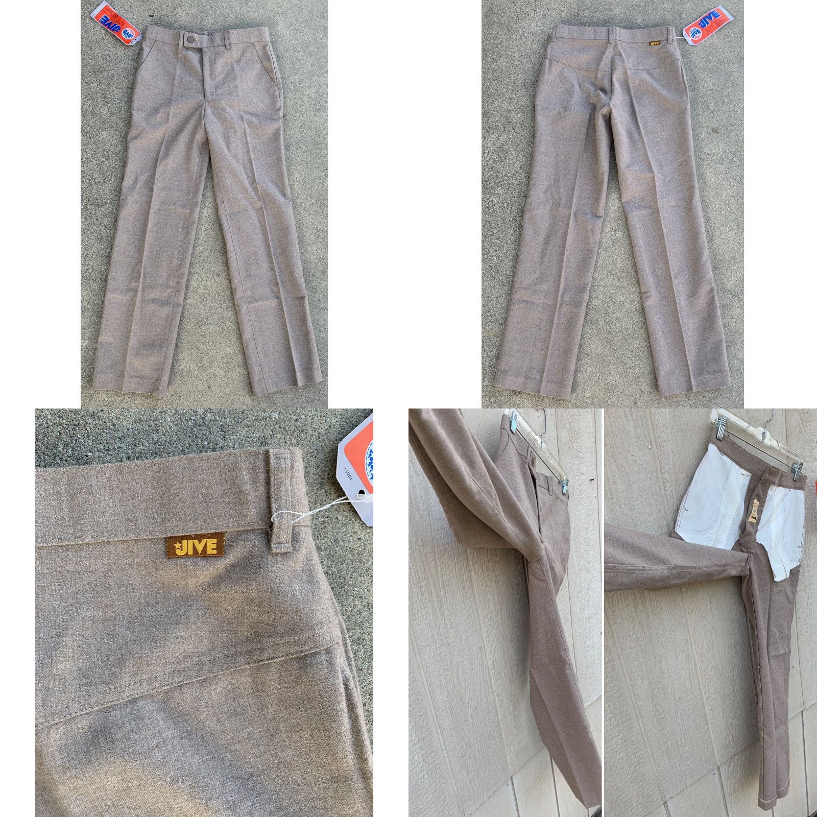 Vintage VINTAGE Jive Casualwear Pants 31 31 Waist 30.5 Inseam 31 Brown Polyester Viscose Unisex Adults 70s 1970s Snug Fitting Hippie Style Mens Womens Size 24" / US 00 / IT 34 - 10 Thumbnail