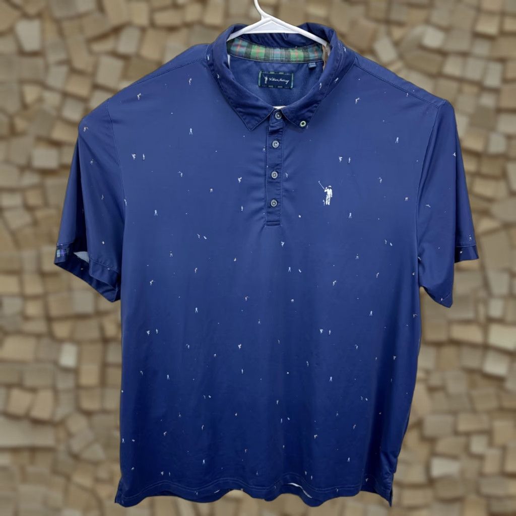 Vintage William Murray Golf Polo Shirt Mens 2XL Blue Solid Short Sleeve Polo Shirt Mens Regular Fit Summer Spring Fall 2XL Mens Women? Size US XXL / EU 58 / 5 - 1 Thumbnail