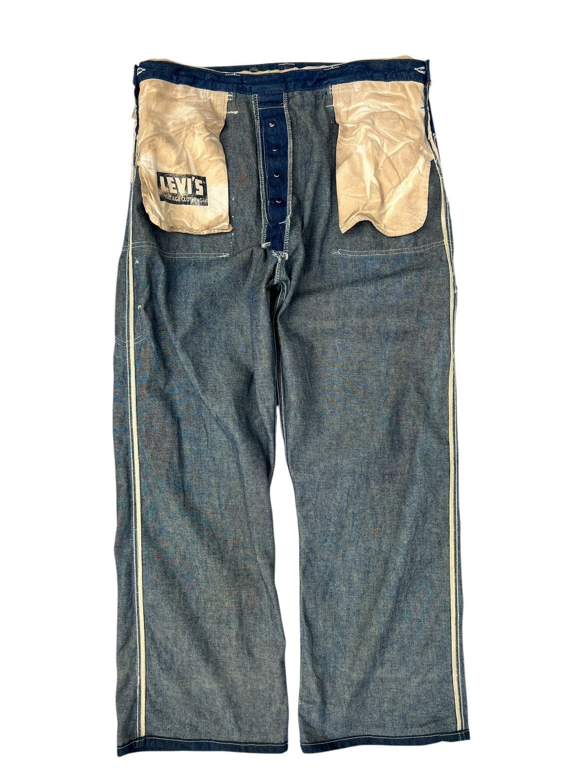 Levi's Vintage Clothing Levi’s LVC Dirty Mud Stains Denim Selvedge Work Wear Jeans Size US 34 / EU 50 - 23 Thumbnail