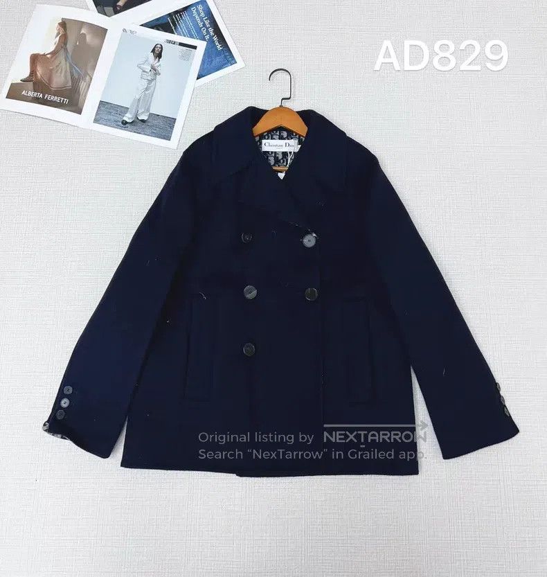 Dior Dior The inside is full of logo double-breasted coat Size S / US 4 / IT 40 - 1 Thumbnail
