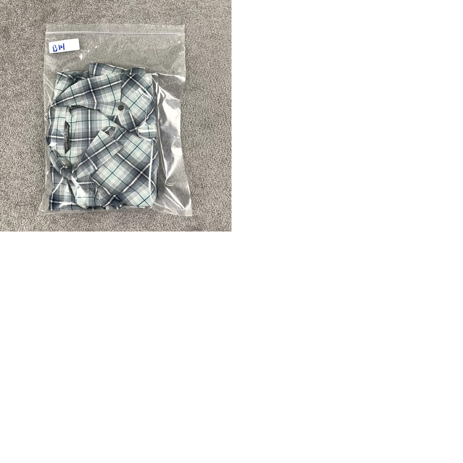 SITKA SITKA Gear Shirt Mens Large Blue Plaid Open Range Snap Up Hunting Short Sleeve Shirt Size US L / EU 52-54 / 3 - 9 Thumbnail