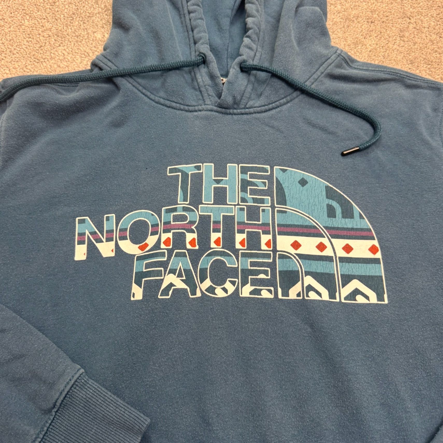The North Face The North Face Aztec Pullover Hoodie Graphic Sweatshirt Mens Large Blue Casual Size US L / EU 52-54 / 3 - 4 Thumbnail