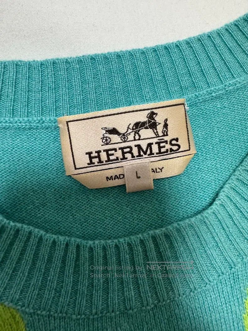 Hermes Hermes Cashmere short-sleeve, 100% cashmere, knitted short Size US L / EU 52-54 / 3 - 6 Thumbnail
