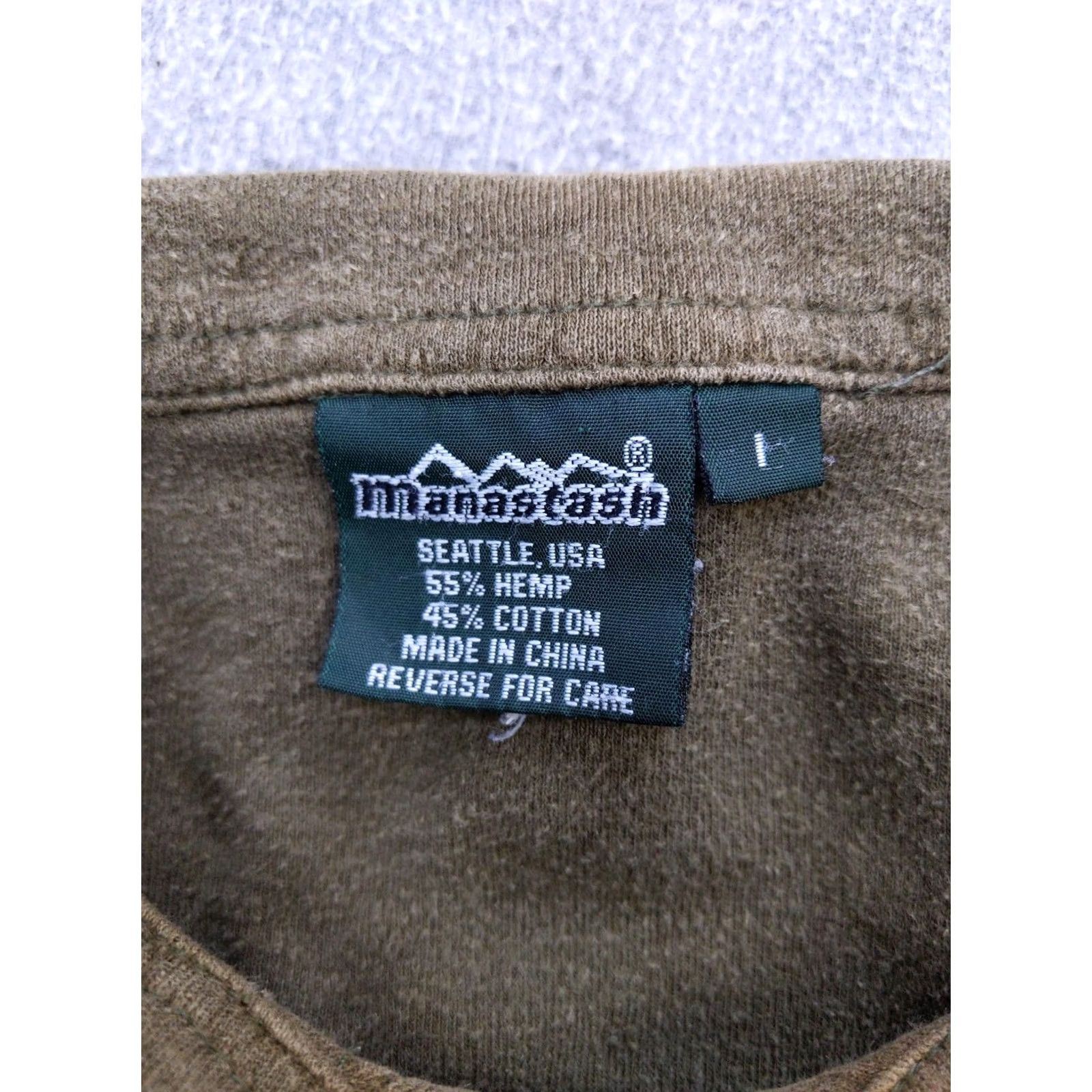 Manastash Manastash Sweater Mens Large Green 1/4 Zip Mock Neck Pullover Hemp Cotton Knit Pullover Knit Shirt Size US L / EU 52-54 / 3 - 5 Thumbnail