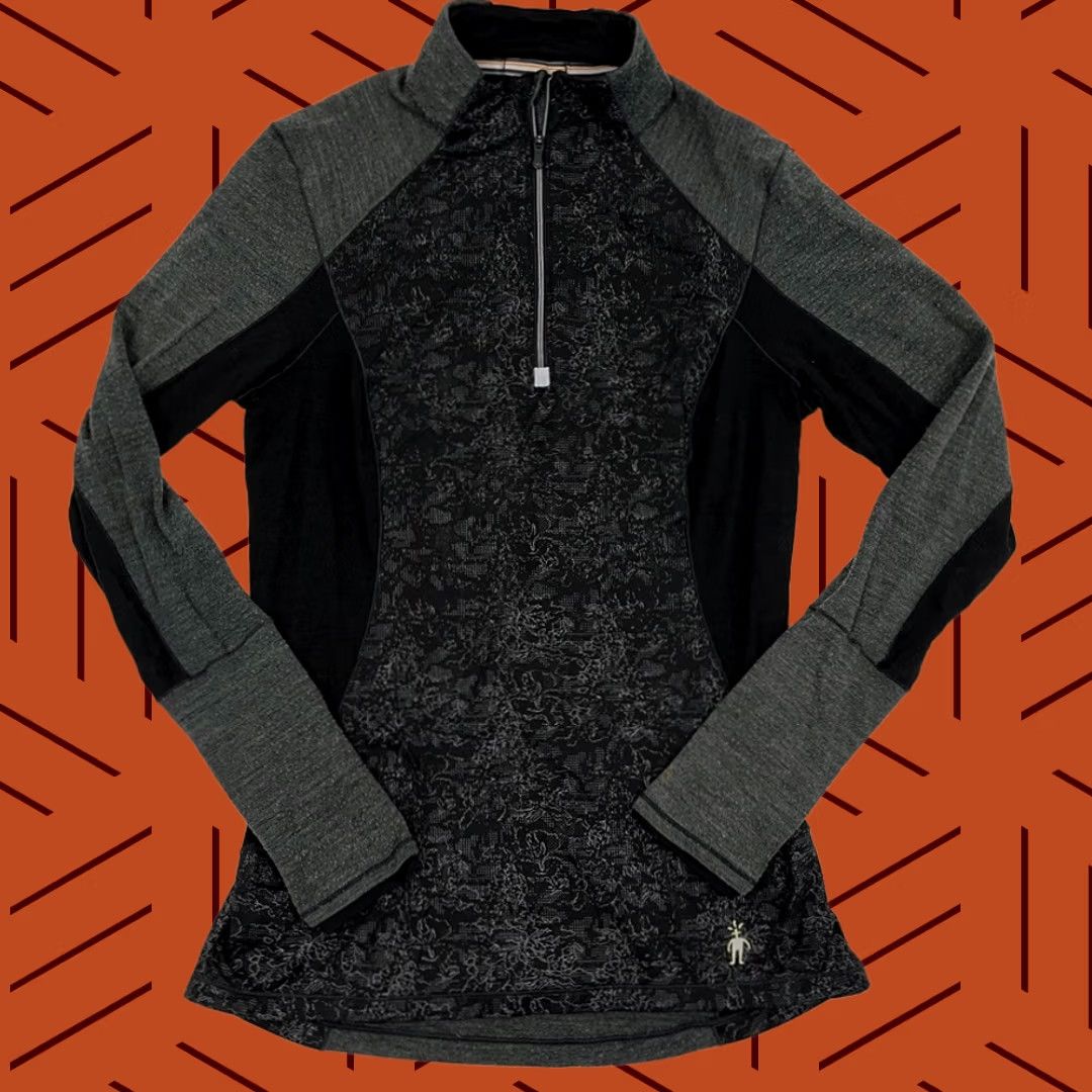 Smartwool SmartWool PhD Merino Wool Pullover Womens M Gray Hiking Base Layer Sweater 1/4 Size M / US 6-8 / IT 42-44 - 1 Thumbnail