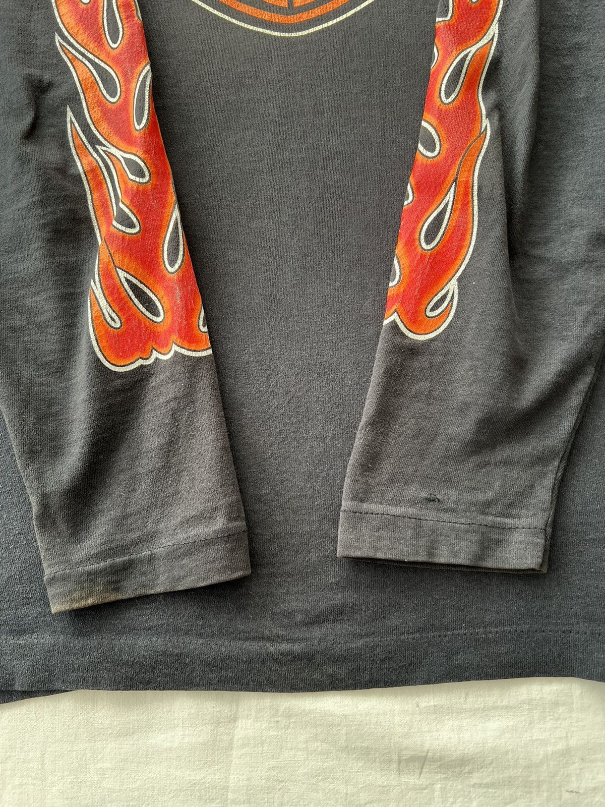 Harley Davidson Vintage 90s Harley Davidson Flame Fire Eagle Long Sleeve Size US M / EU 48-50 / 2 - 9 Thumbnail