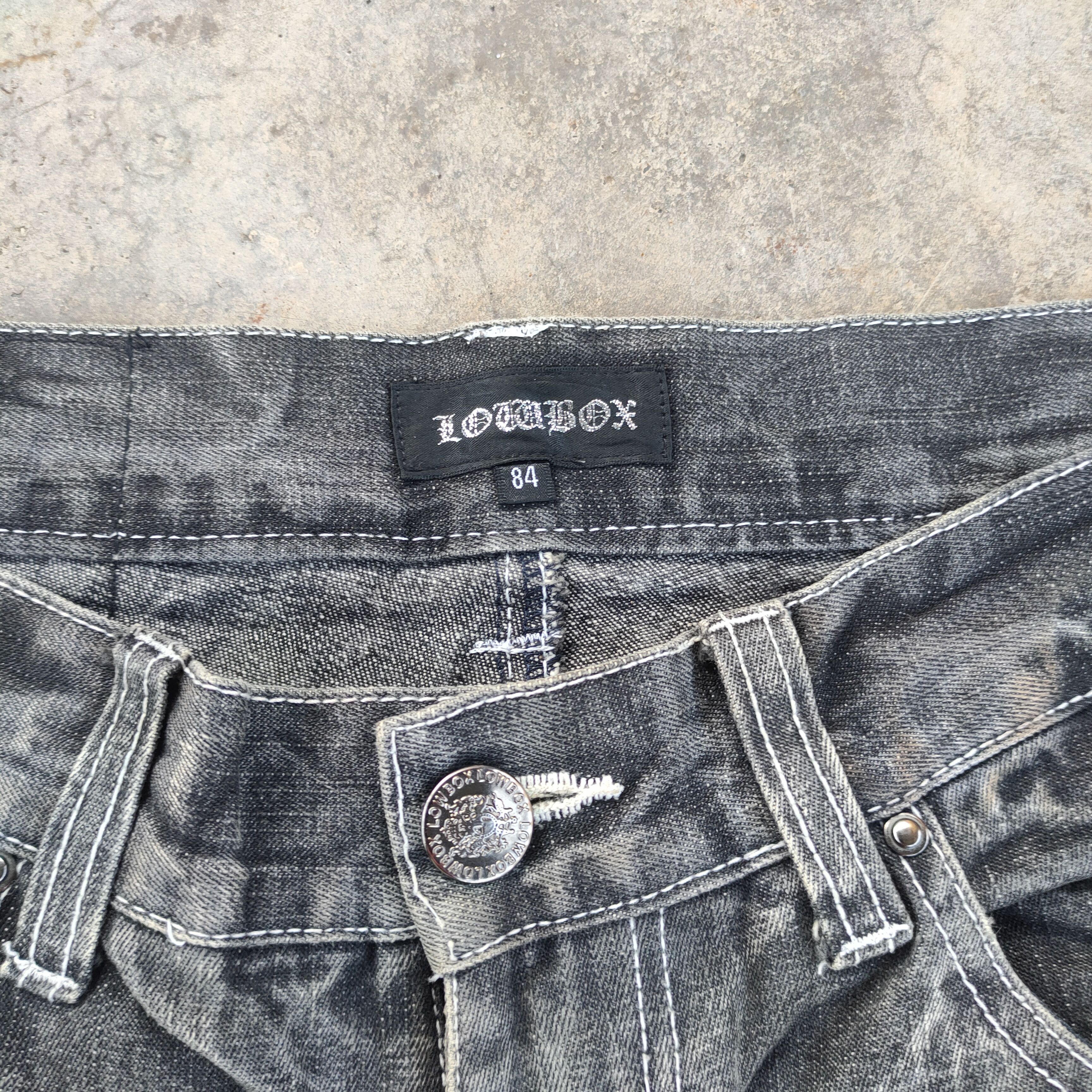 LOWBOX VTG LOW BOX BLACK BORO SHAHIKO PATCHWORK JEANS DENIM PANTS Size US 34 / EU 50 - 4 Thumbnail
