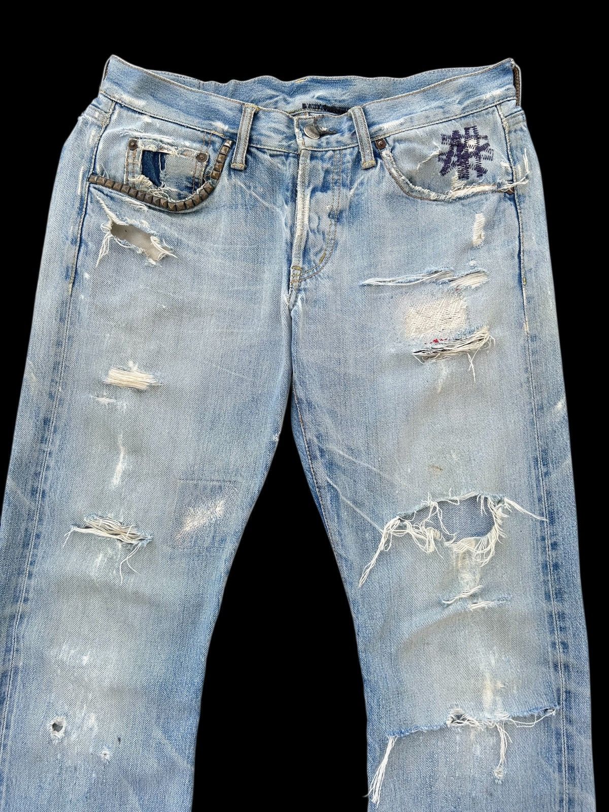 Hysteric Glamour Thrashed Vintage Hysteric Glamour Selvedge Flare Denim Jeans Size US 32 / EU 48 - 4 Thumbnail
