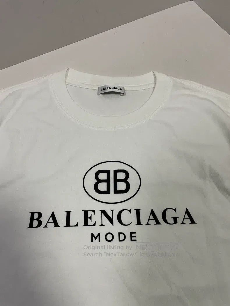 Balenciaga Balenciaga Logo Print Crew Neck Short Sleeve T-Shirt Size US L / EU 52-54 / 3 - 6 Thumbnail