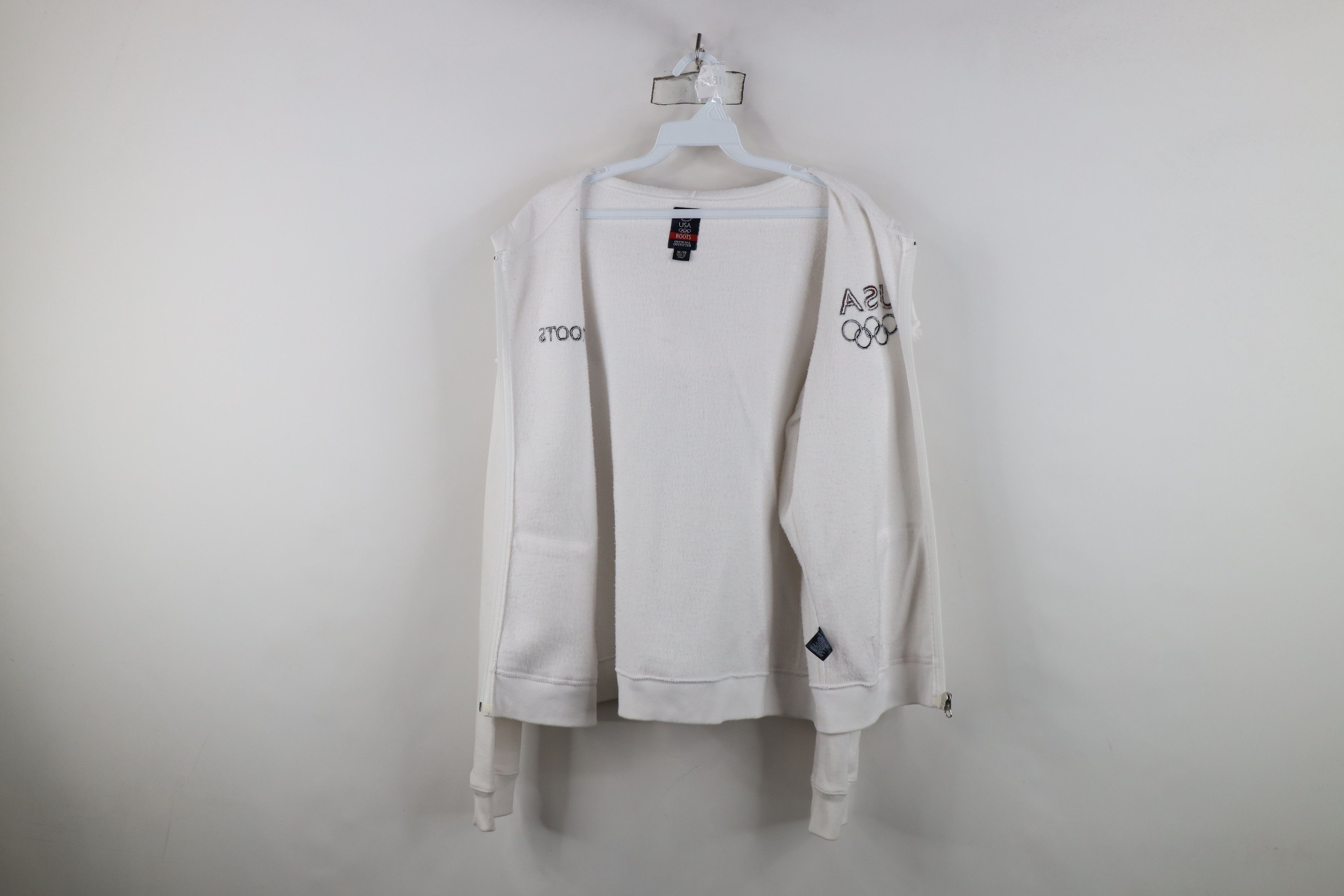 Vintage Vintage Y2K Roots Athens Greece Team USA Hoodie White Size XL / US 12-14 / IT 48-50 - 11 Thumbnail