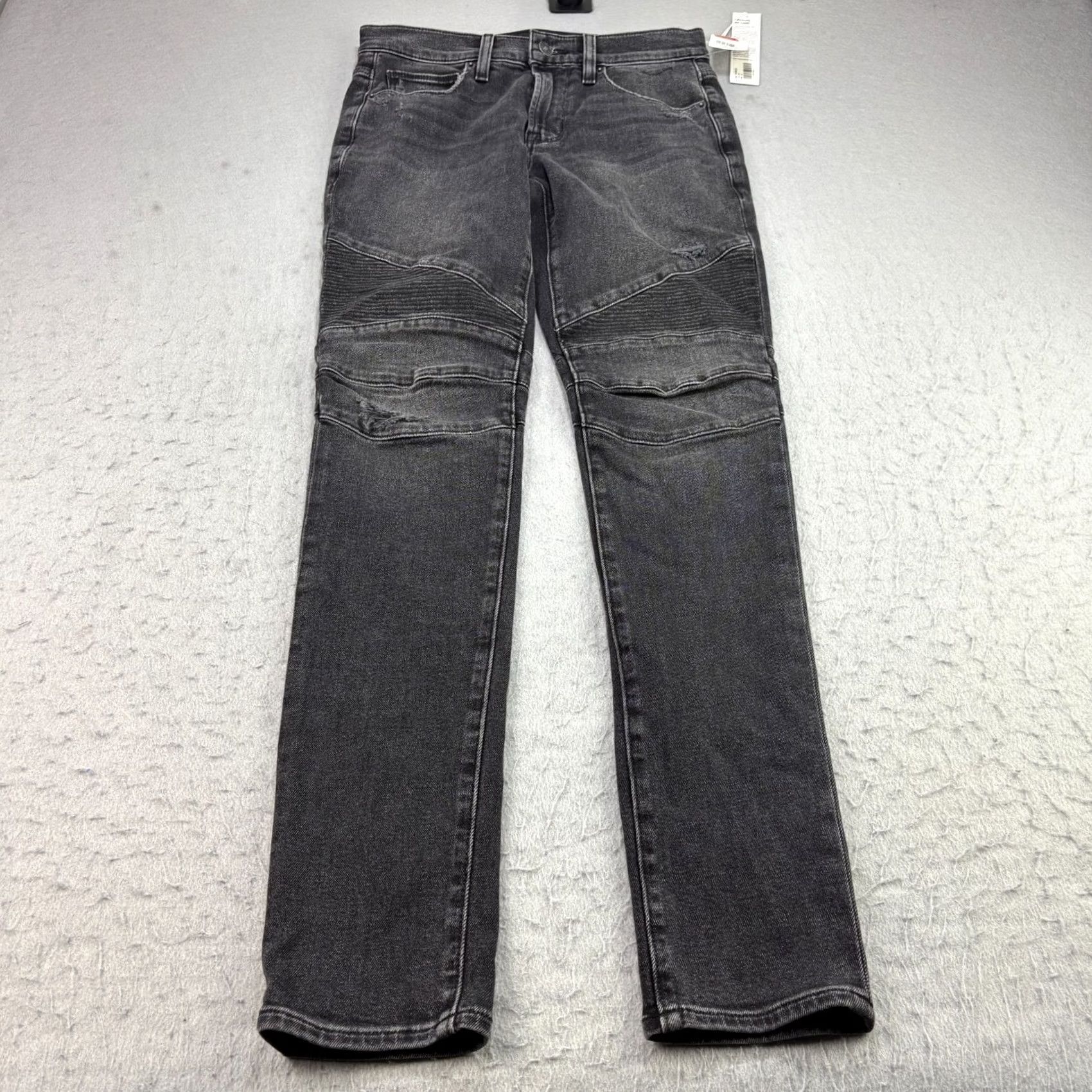 Hudson Hudson Jeans Mens 29x33 Black Ethan Biker Skinny Distressed Denim Stretch NEW Jeans Mens 29 33 Black Denim Distressed Stretch Skinny Biker Hudson Size US 29 - 2 Thumbnail