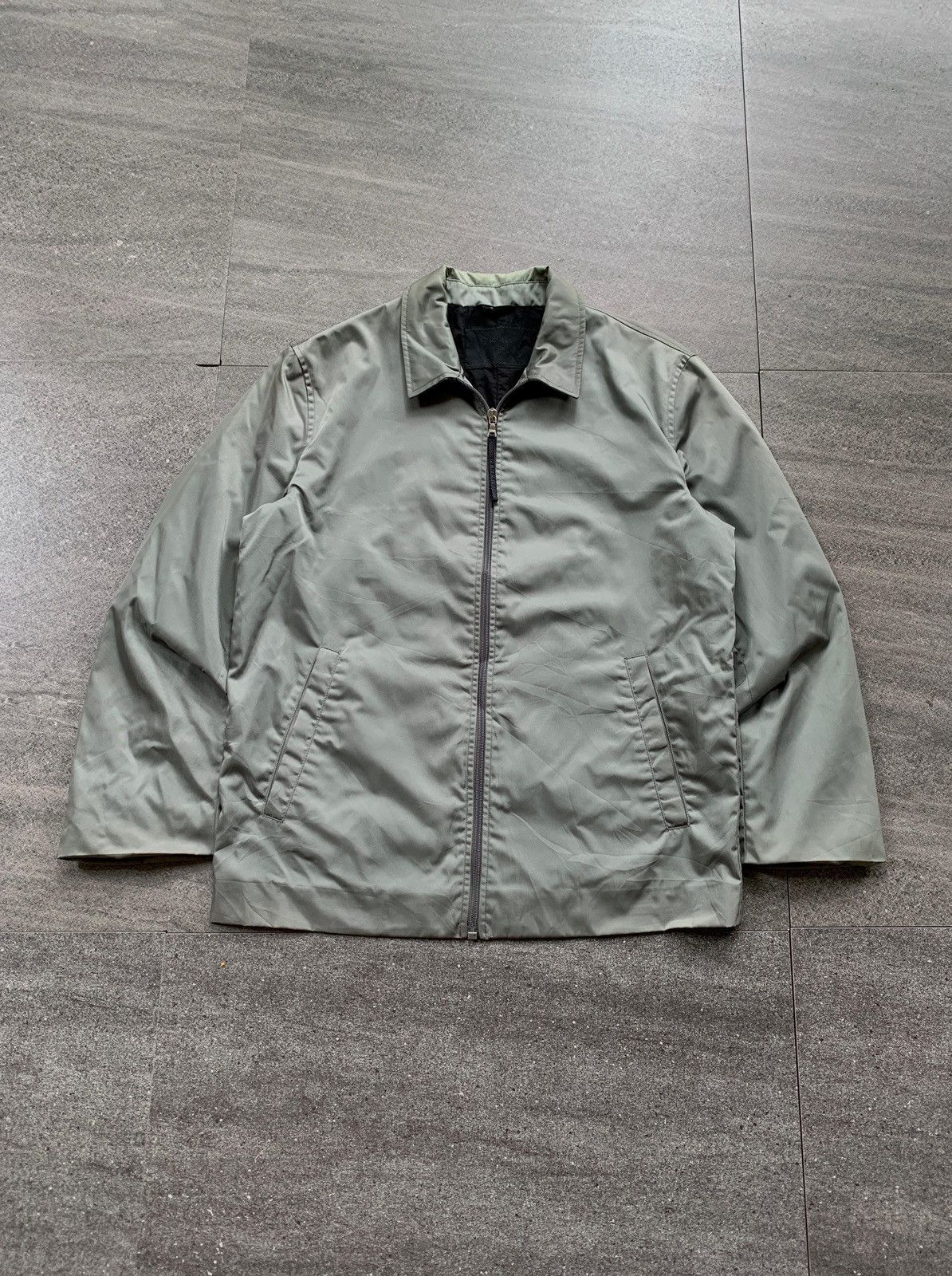 Prada FREE TAX! 2000s Nylon Metallic Silver Work Jacket Size US M / EU 48-50 / 2 - 1 Thumbnail