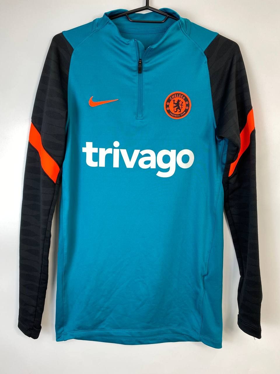 Nike CHELSEA 2021 2022 FOOTBALL DRILL TOP SOCCER JACKET TOP ZIP Size US XS / EU 42 / 0 - 1 Thumbnail