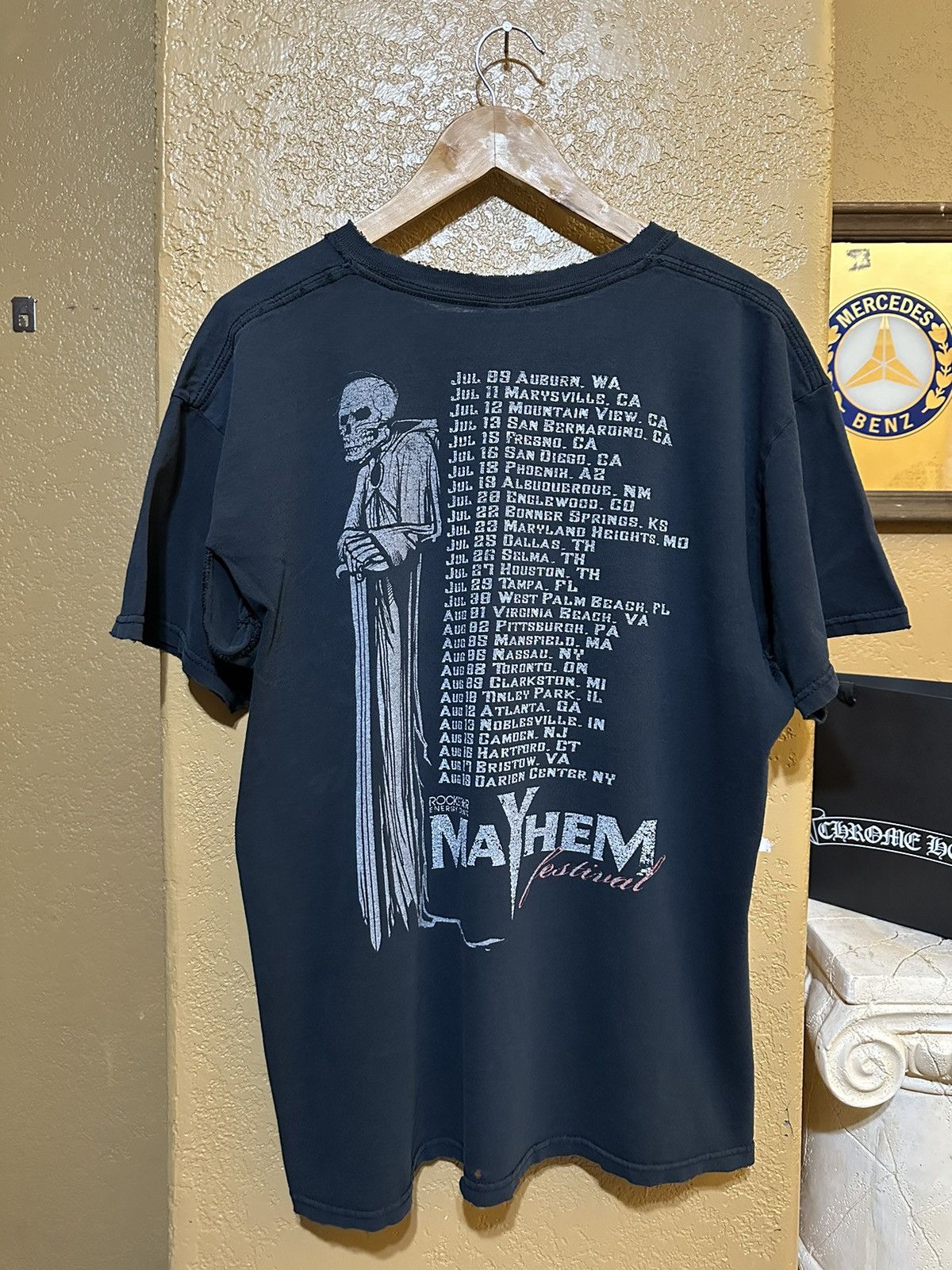 4GSELLER × Band Tees × Vintage THRASHED Vintage Mayhem Festival Rockstar Tee Size US L / EU 52-54 / 3 - 3 Thumbnail