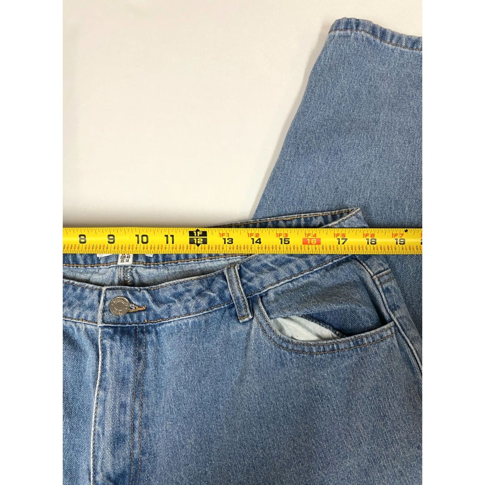 Missguided Missguided Jeans 14 Blue Denim Straight Womens Regular Size 36" / US 14 / IT 50 - 3 Thumbnail