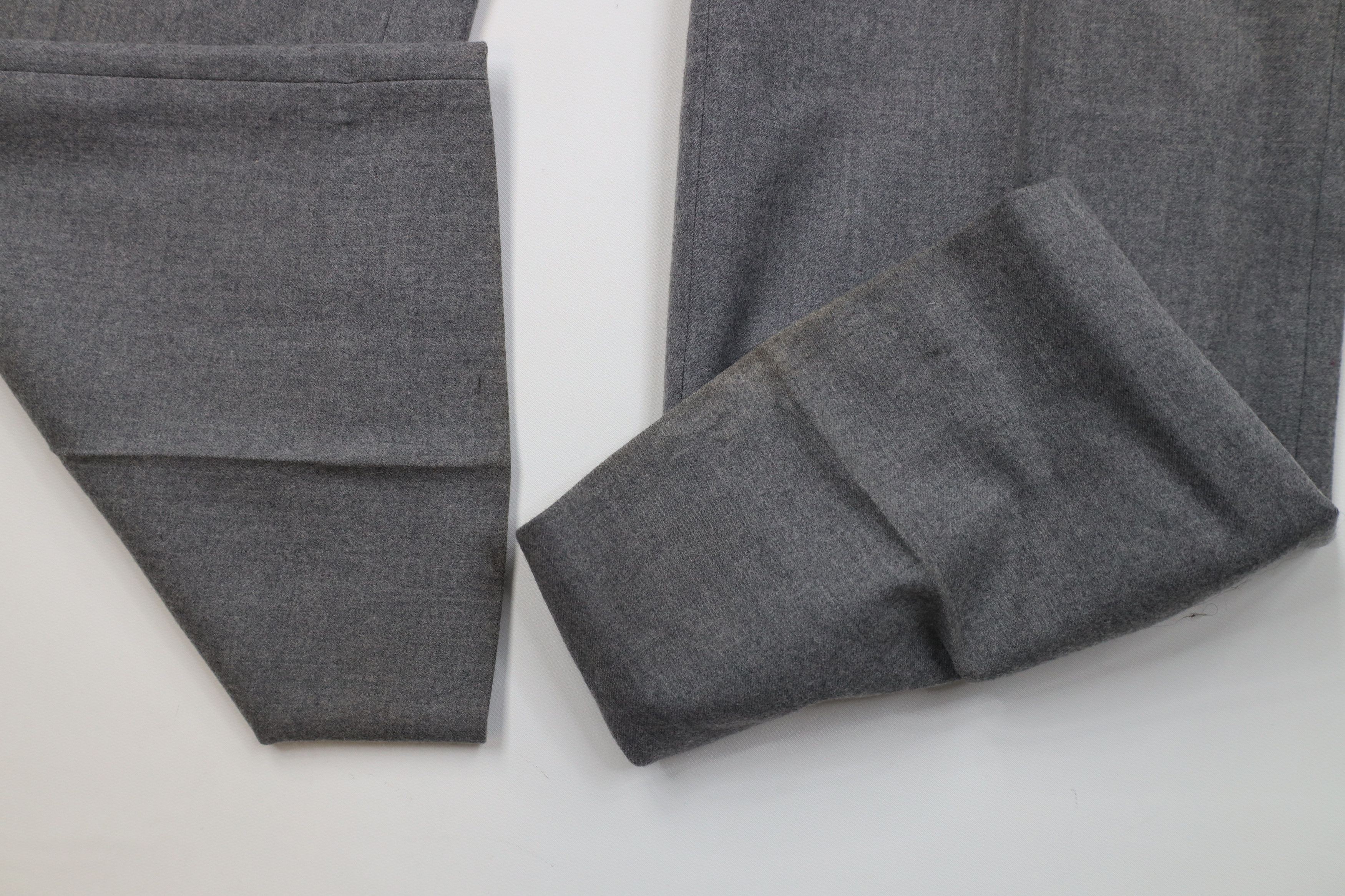 Vintage Vintage 70s Streetwear Wool Wide Leg Chino Pants Gray Size US 38 / EU 54 - 6 Thumbnail