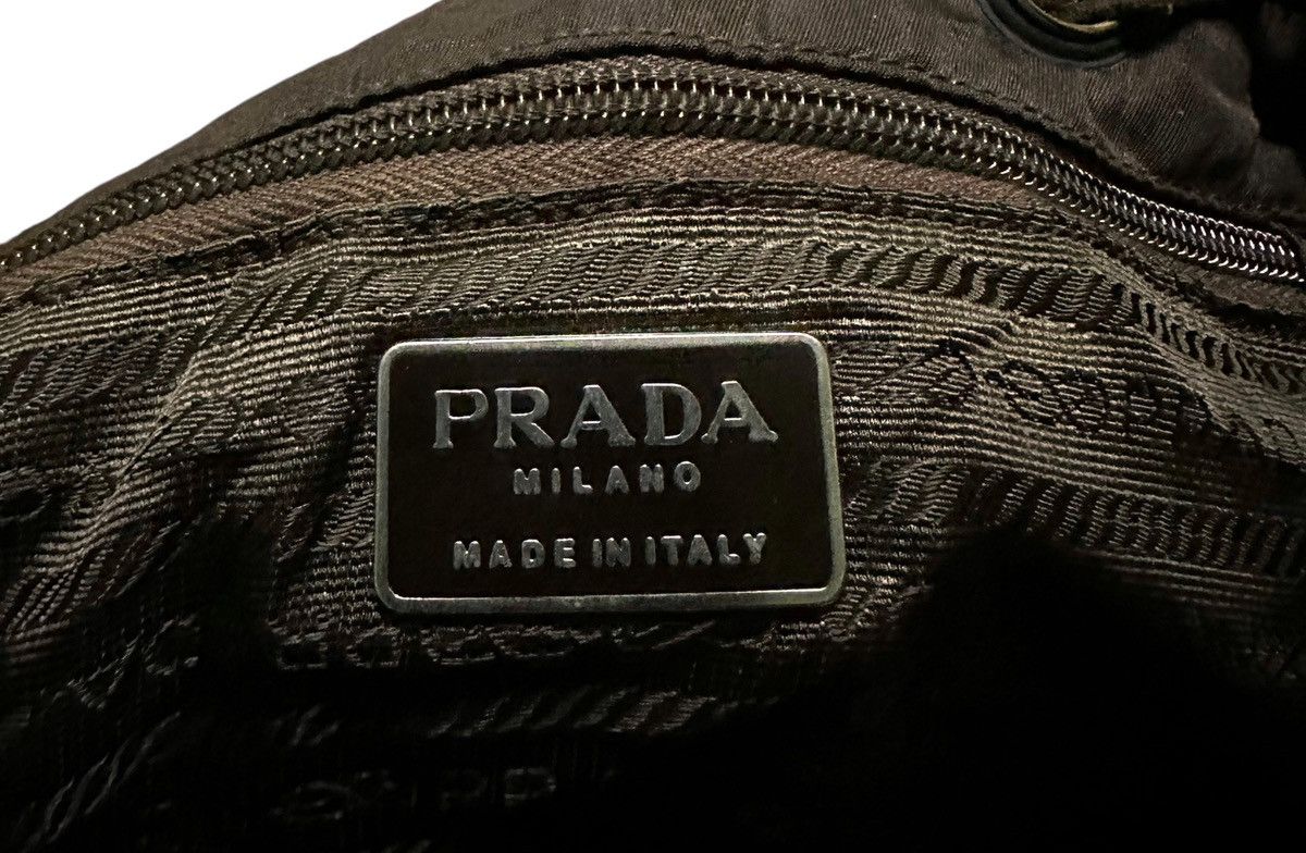 Prada Vintage Prada drawstring backpack nylon leather Size ONE SIZE - 10 Thumbnail