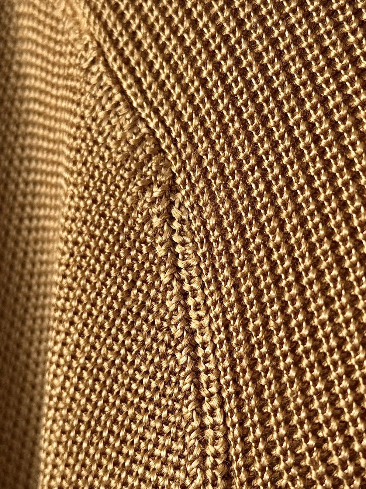 Hermes × Vintage Vintage 80s Hermes Paris Women’s Gold Silk Sweater Size S / US 4 / IT 40 - 5 Thumbnail