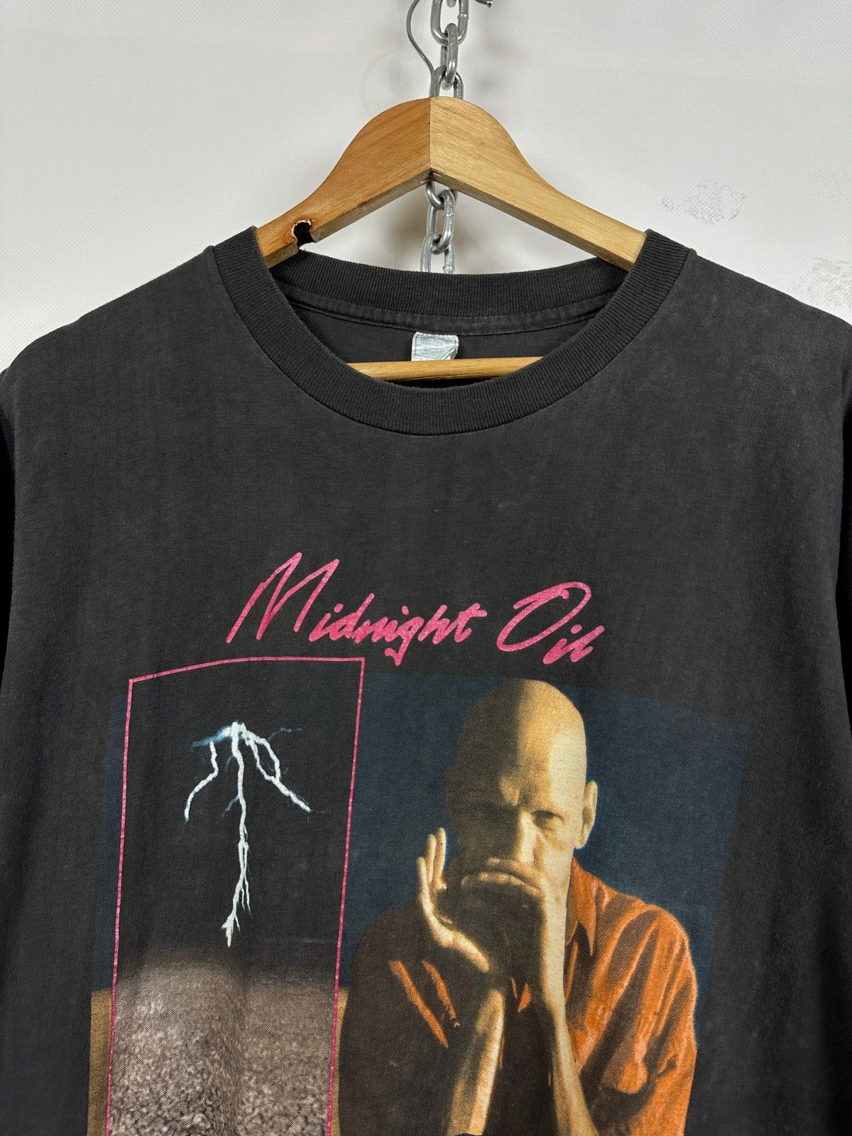 Band Tees 1990 Vintage Midnight Oil Blue Sky Mining Tour Shirt Size US M / EU 48-50 / 2 - 5 Thumbnail