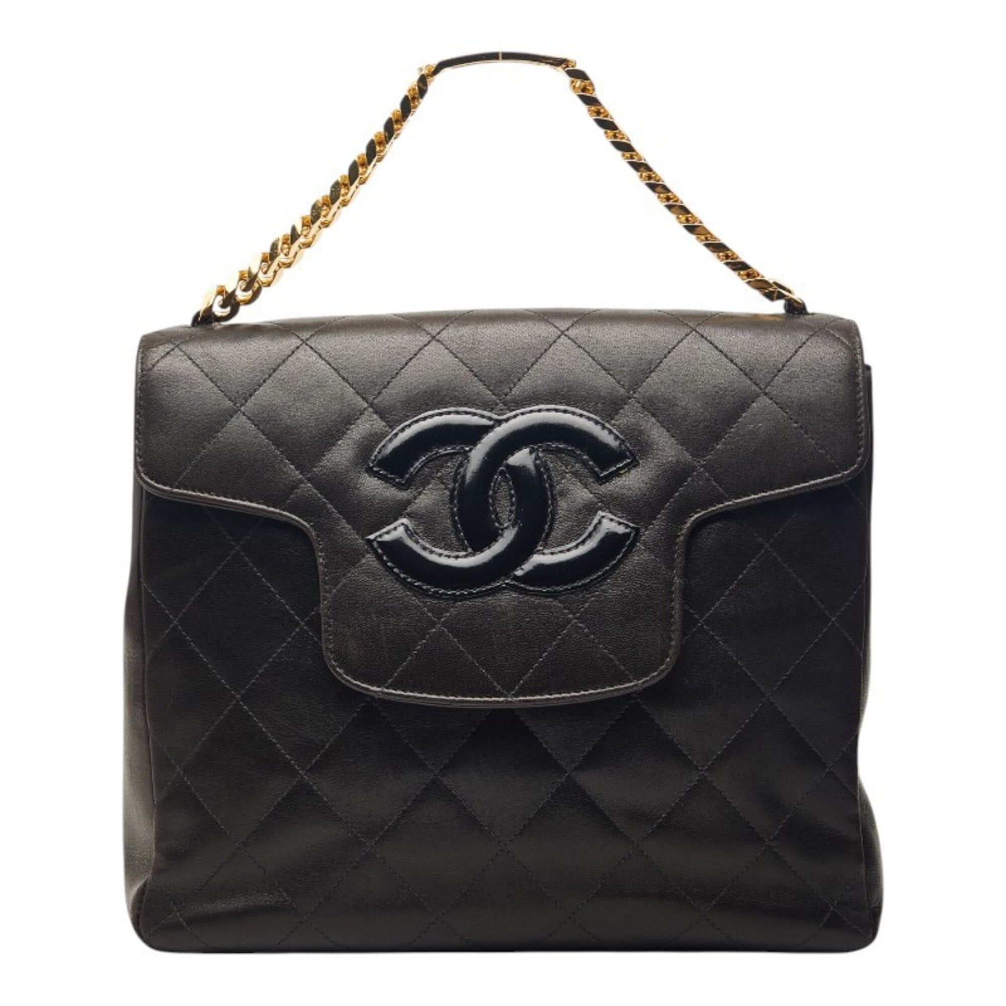 Chanel Chanel Matelassé Coco Mark Chain Handbag, Black Lambskin, Women's CHANEL Size ONE SIZE - 1 Thumbnail