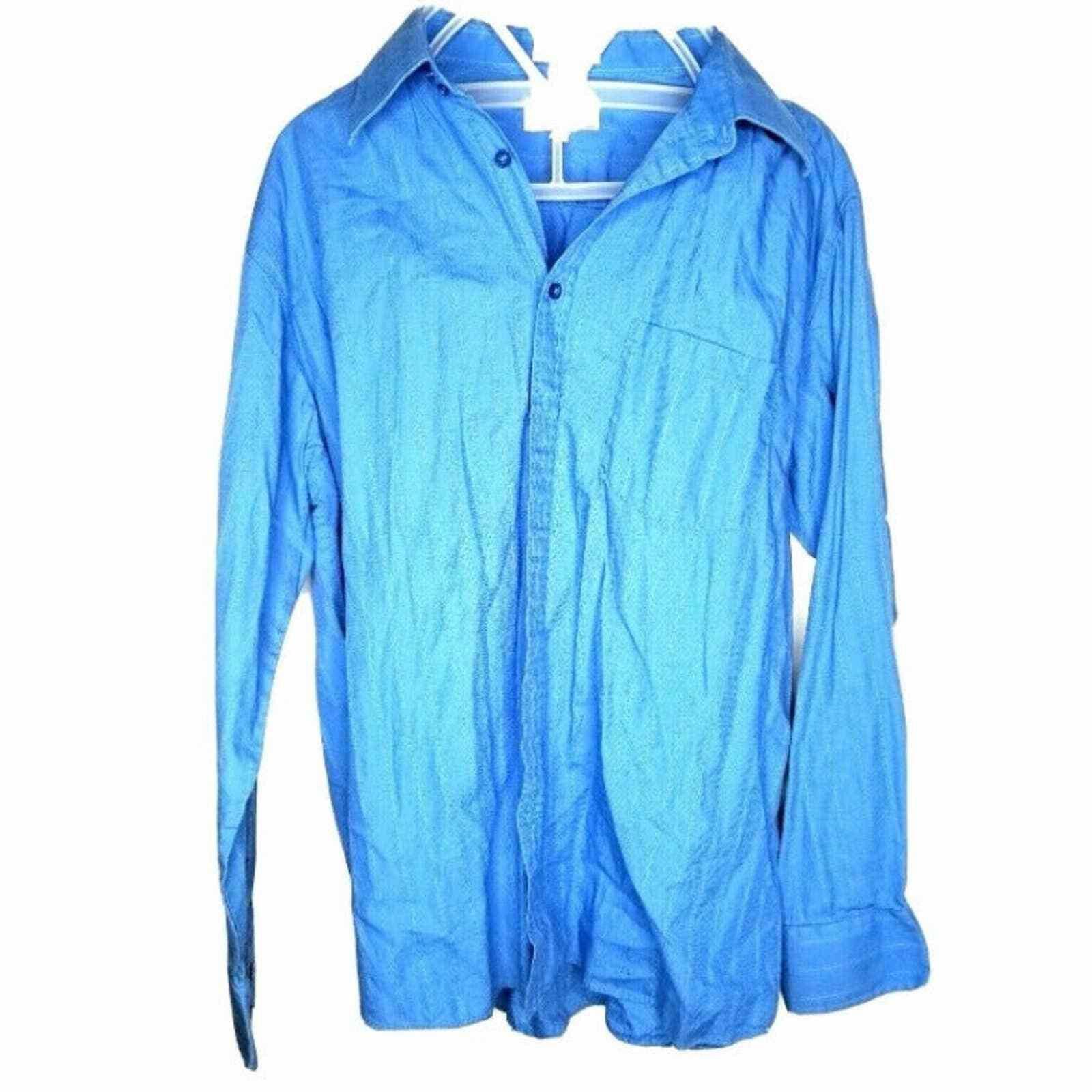 Eighty Eight Eighty Eight Dress Shirt XL Button Front Down Collared Blue Size US XL / EU 56 / 4 - 1 Thumbnail