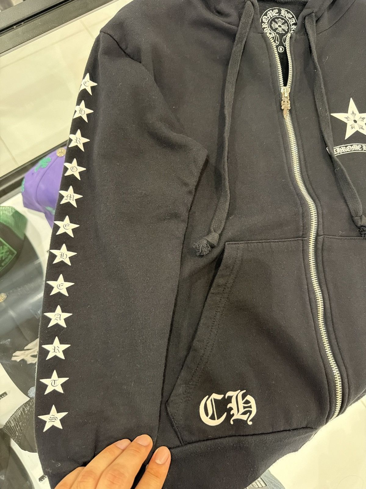 Chrome Hearts Chrome Hearts Hollywood Star Black Zip Up Size US S / EU 44-46 / 1 - 4 Thumbnail