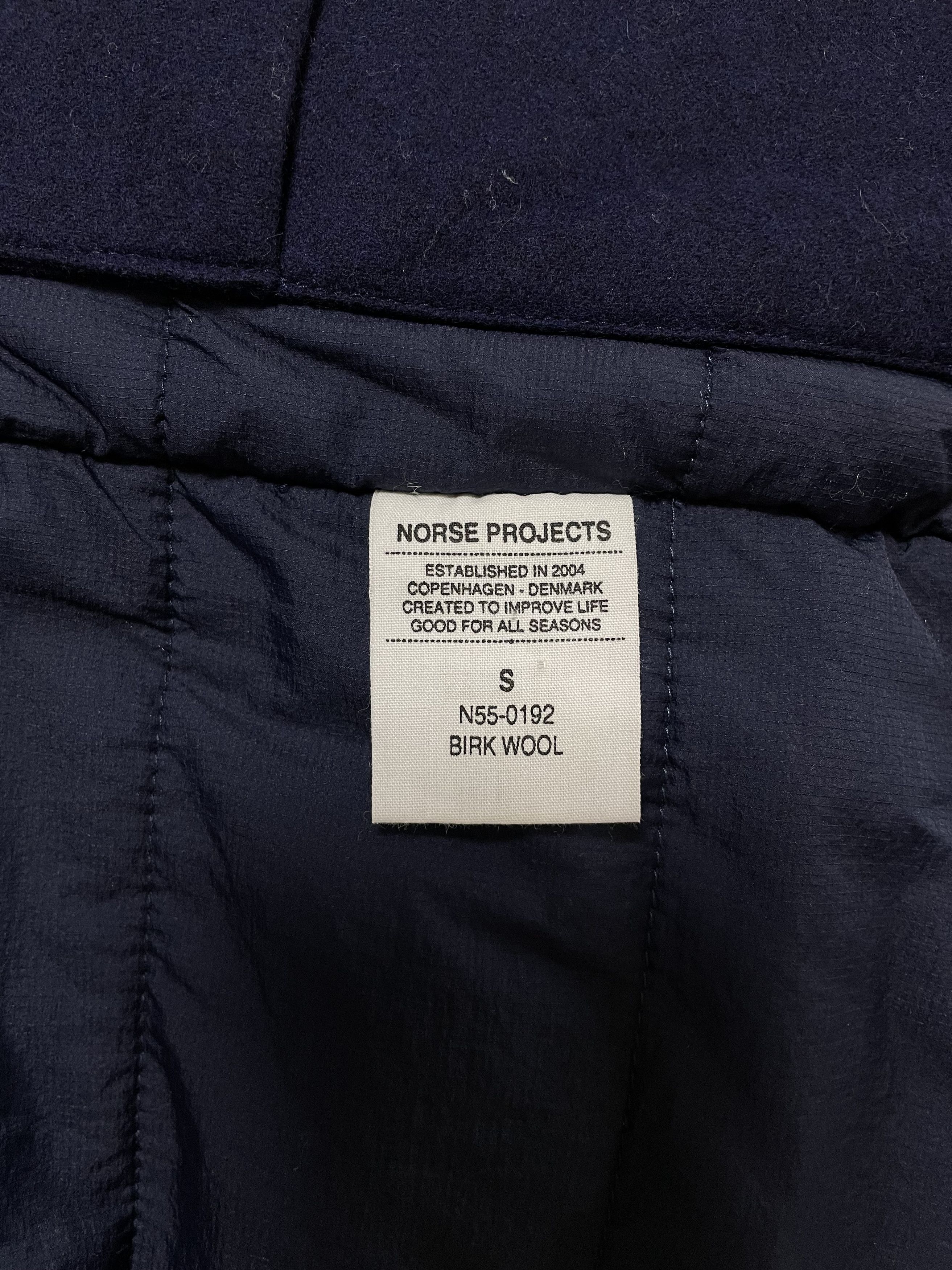 Norse Projects NORSE PROJECTS Birk Wool Pea Coat Jacket Dark Navy Men's Size US S / EU 44-46 / 1 - 14 Thumbnail