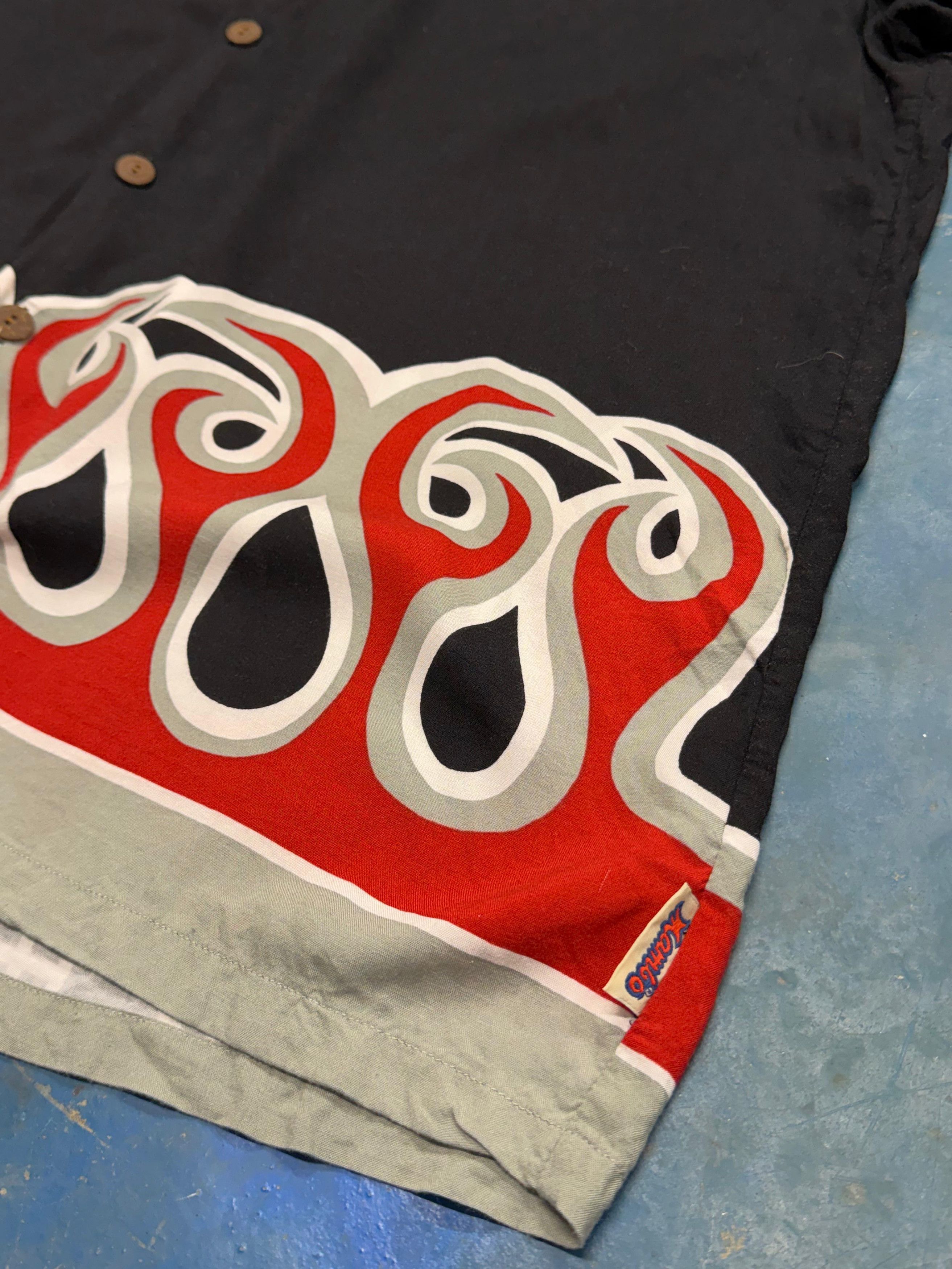 Mambo Vintage Mambo "Loud Shirt" - Flame Border Print - Size L Size US L / EU 52-54 / 3 - 3 Thumbnail