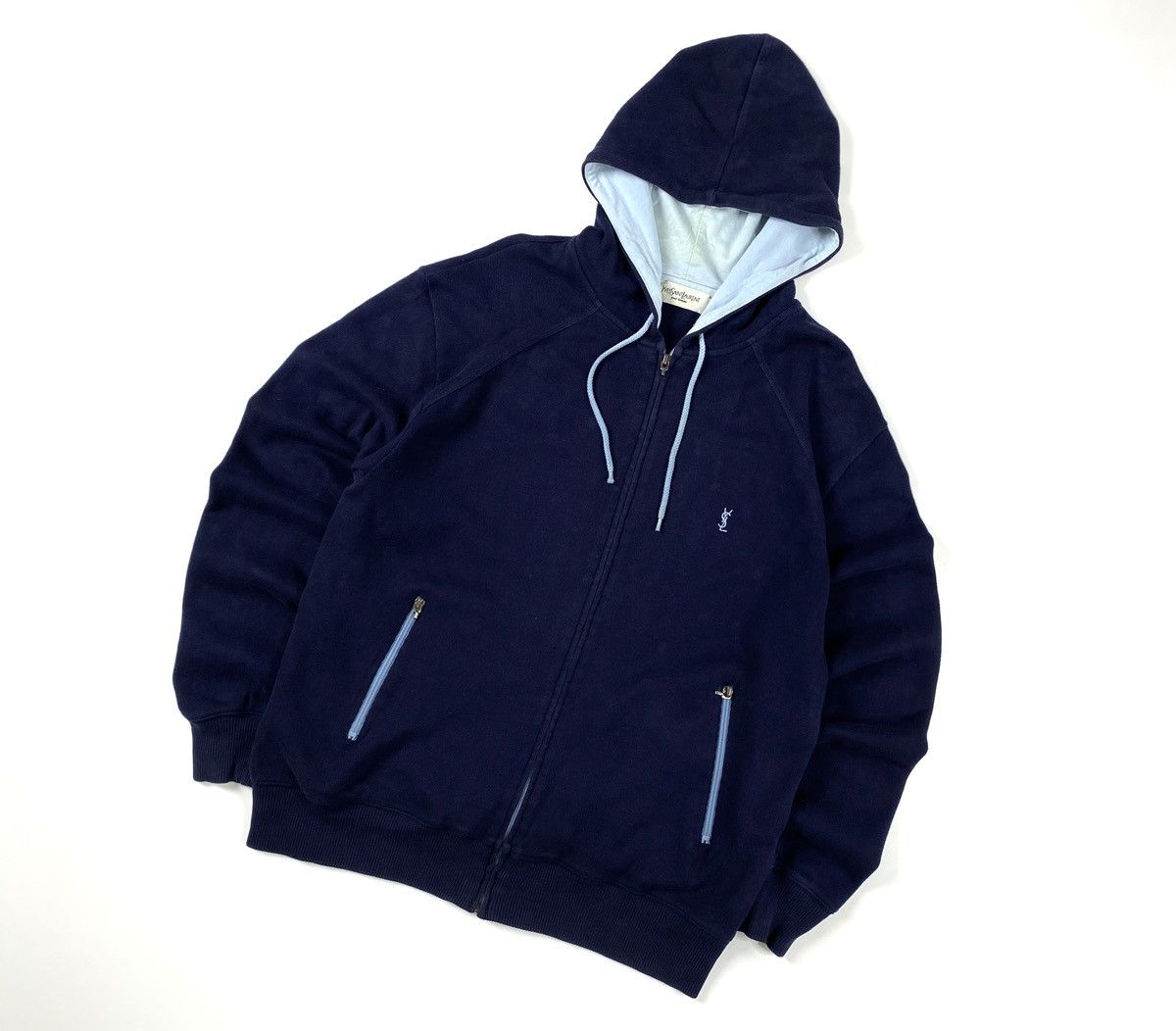 Vintage Yves Saint Laurent y2k hype streetwear zip hoodie