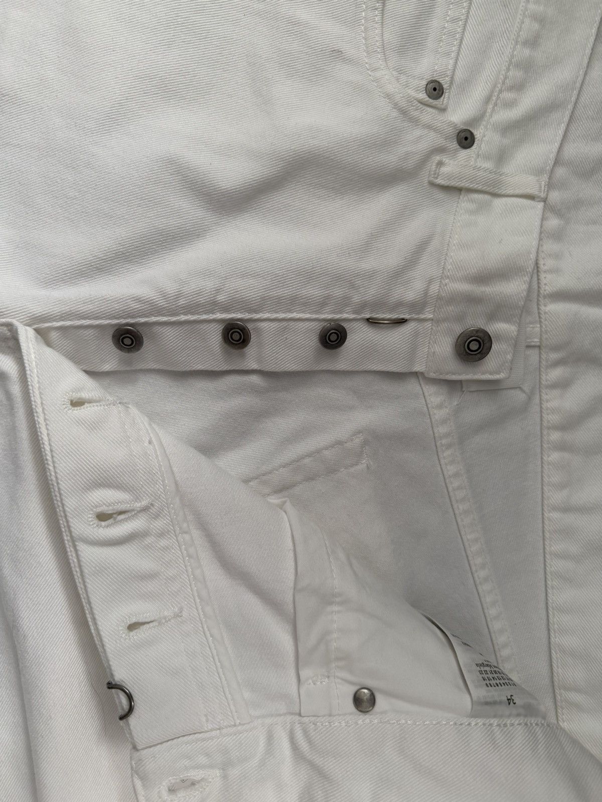 Maison Margiela AW23 Line 10 white denim jeans, size 34, made in Italy Size US 34 / EU 50 - 9 Thumbnail