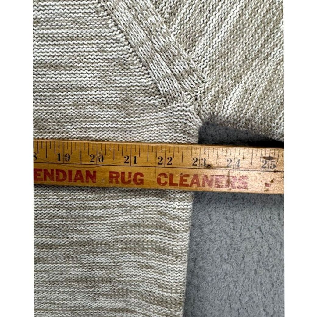 Lucky Brand Lucky Brand Sweater Pullover Quarter Zip Mock Neck Mens XL Knitted Solid Brown Tan Knit Size US XL / EU 56 / 4 - 7 Thumbnail