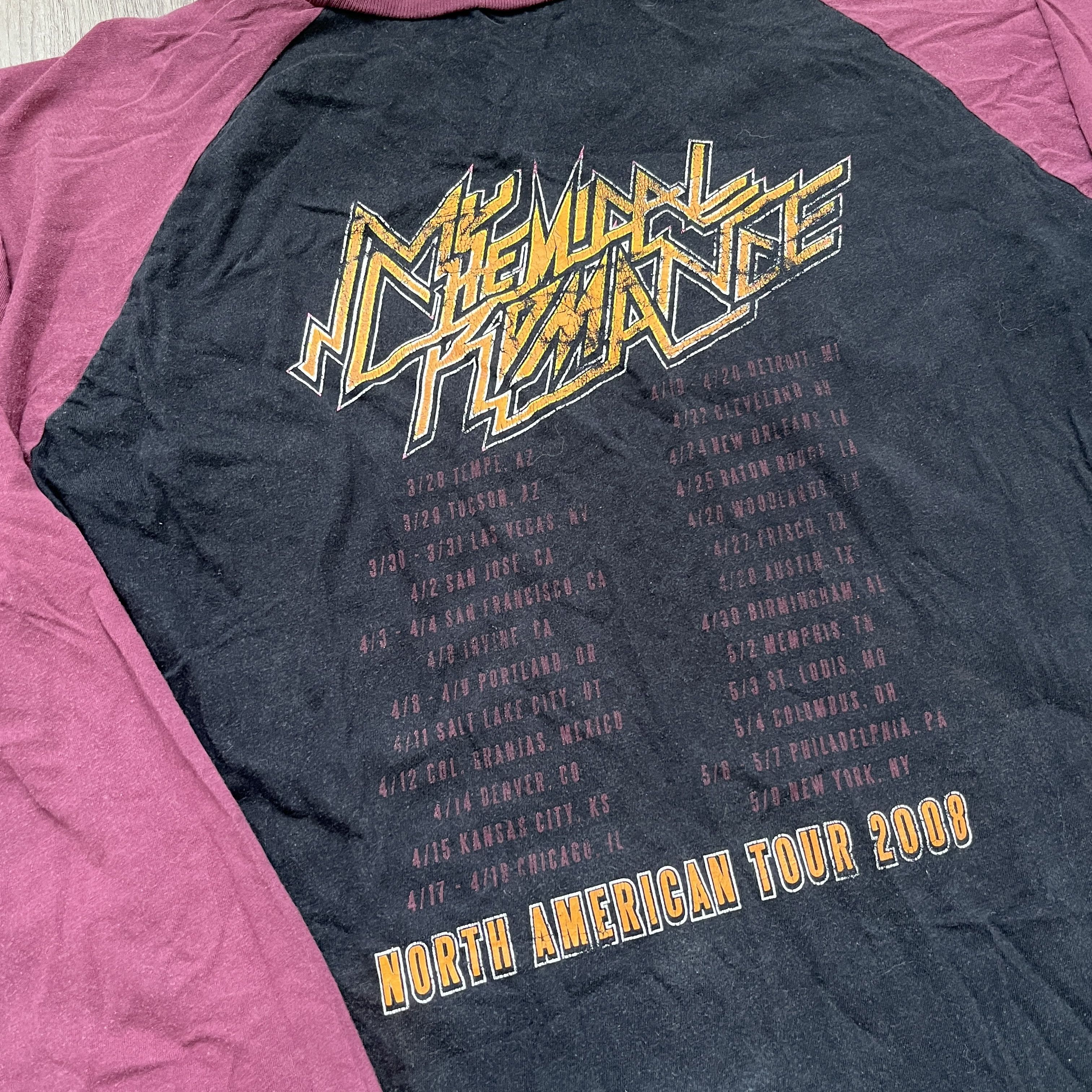Band Tees Rare 2008 My Chemical Romance US Tour T Shirt Size US L / EU 52-54 / 3 - 5 Thumbnail