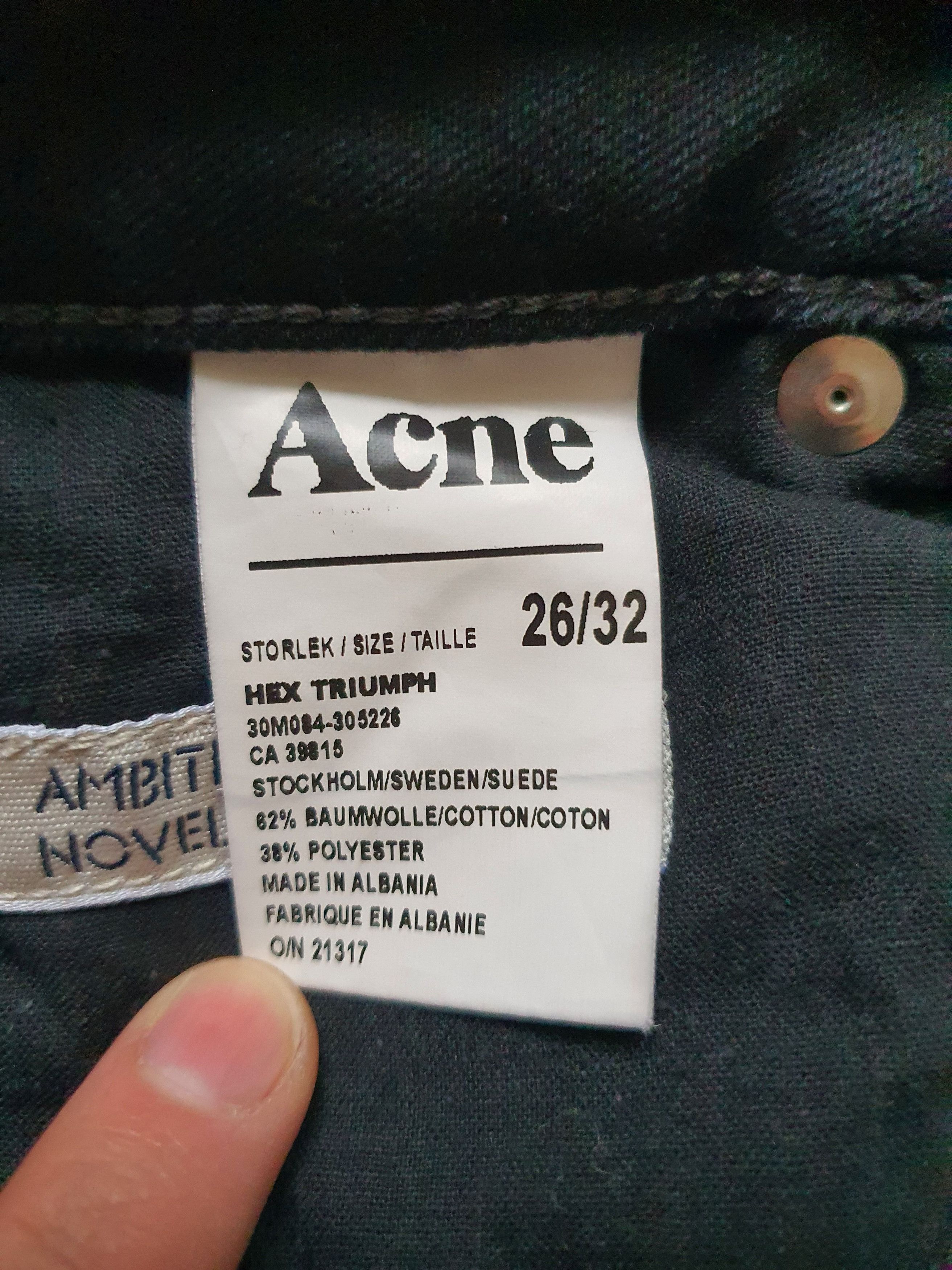 Acne Studios HEX TRIUMPH - Denim Jeans (Black) - Sz W26 L32 (26x32) Size 26" / US 2 / IT 38 - 6 Thumbnail