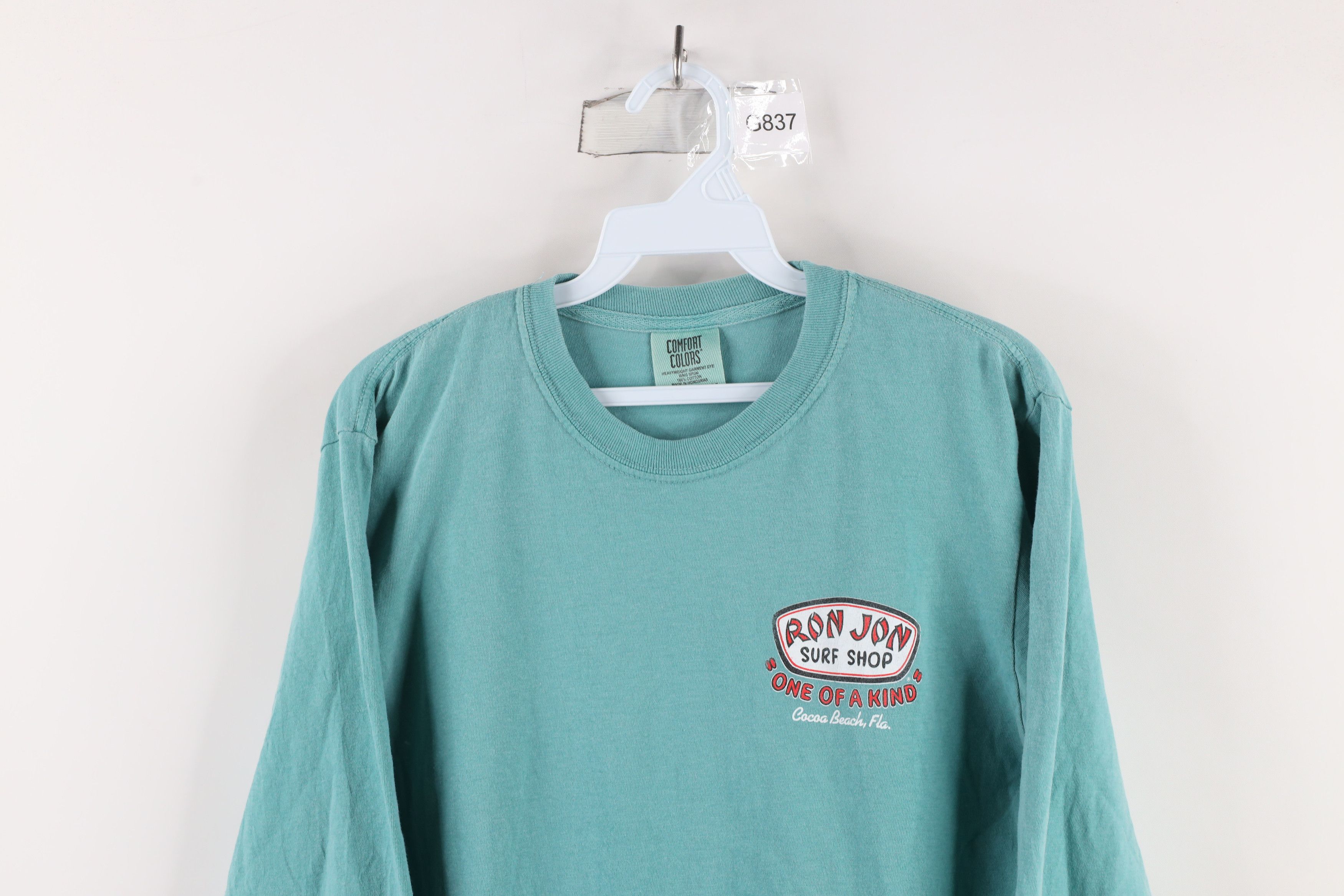 Vintage Vintage Ron Jon Surf Shop Spell Out Long Sleeve T-Shirt Teal Size US S / EU 44-46 / 1 - 2 Thumbnail
