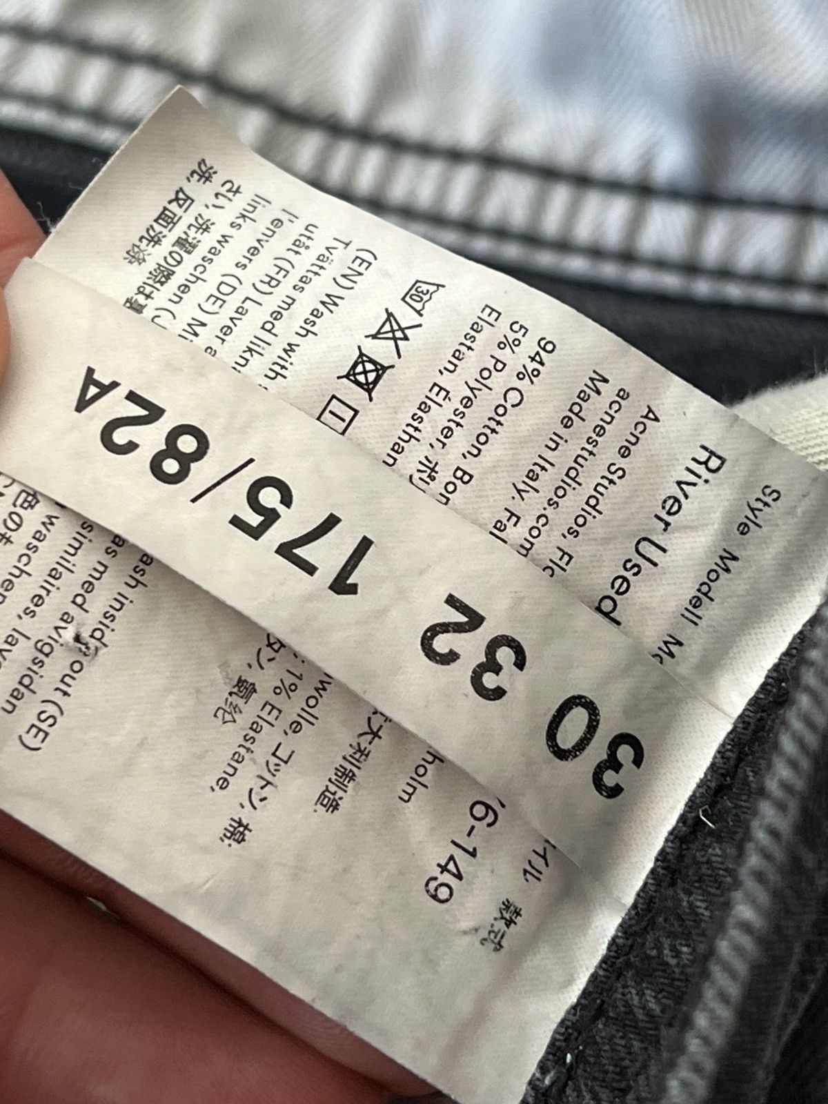 Acne Studios Acne Studios Bla Konst Stockholm River Used Black Men Jeans Size US 32 / EU 48 - 17 Thumbnail