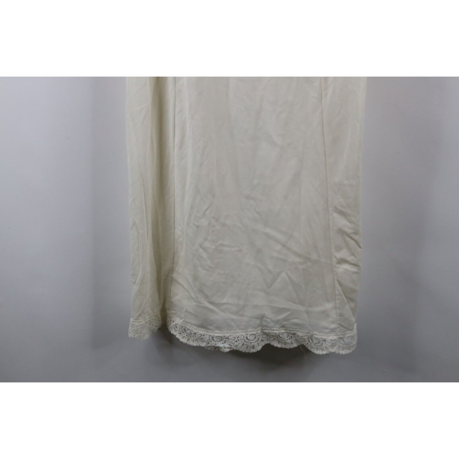 Vintage Vintage 70s Flower Lace Nightgown Sleep Slip Shirt Size S / US 4 / IT 40 - 4 Thumbnail