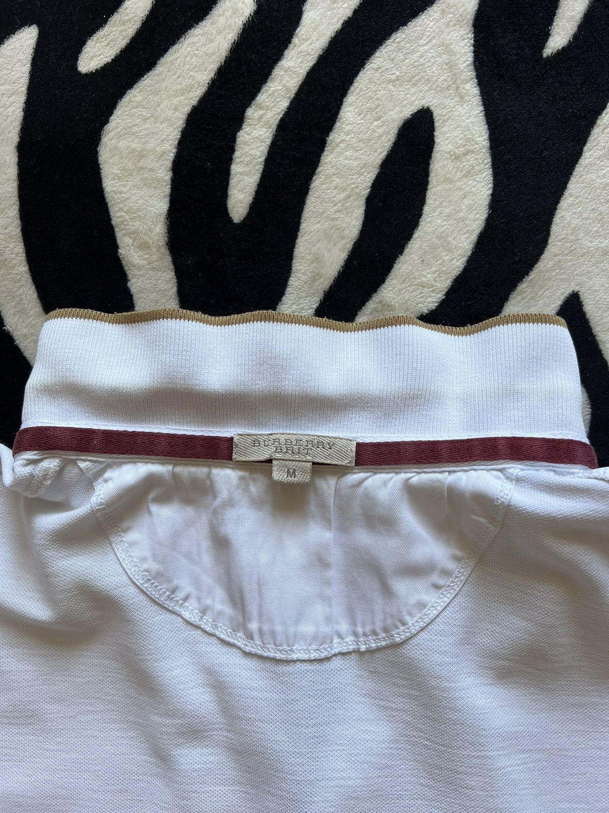 Burberry Burberry Brit polo t-shirt white mens logo Size US M / EU 48-50 / 2 - 12 Thumbnail