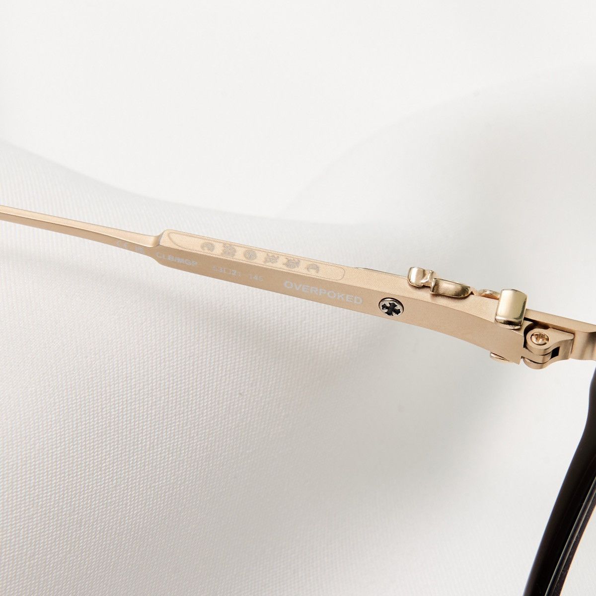 Chrome Hearts CHROME HEARTS OVERPOKED CLASSIC BROWN/ MATTE GOLD PLATED GLASSES Size ONE SIZE - 4 Thumbnail