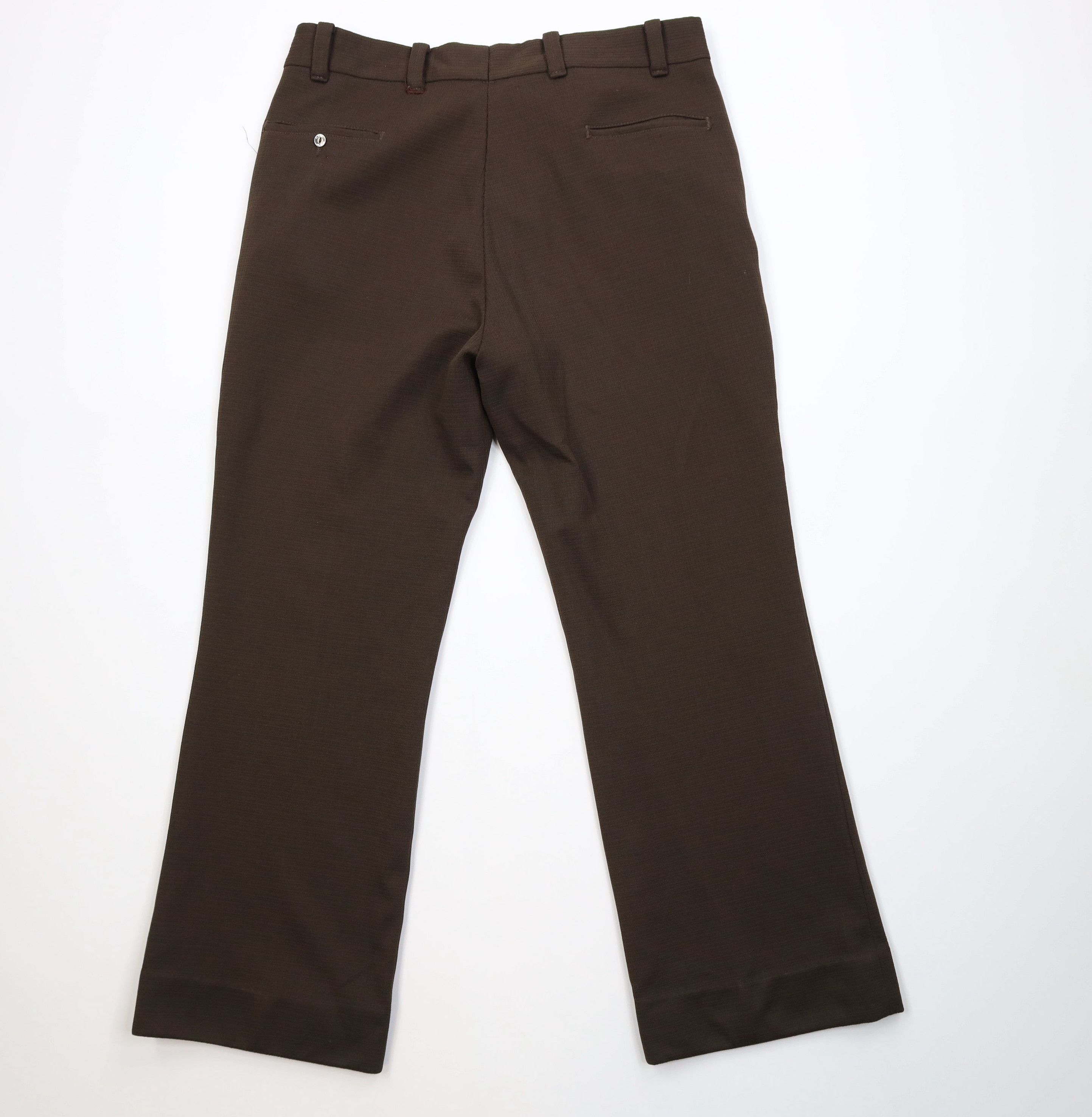 Vintage Vintage 70s Streetwear Flared Wide Leg Chino Pants Brown USA Size US 34 / EU 50 - 8 Thumbnail