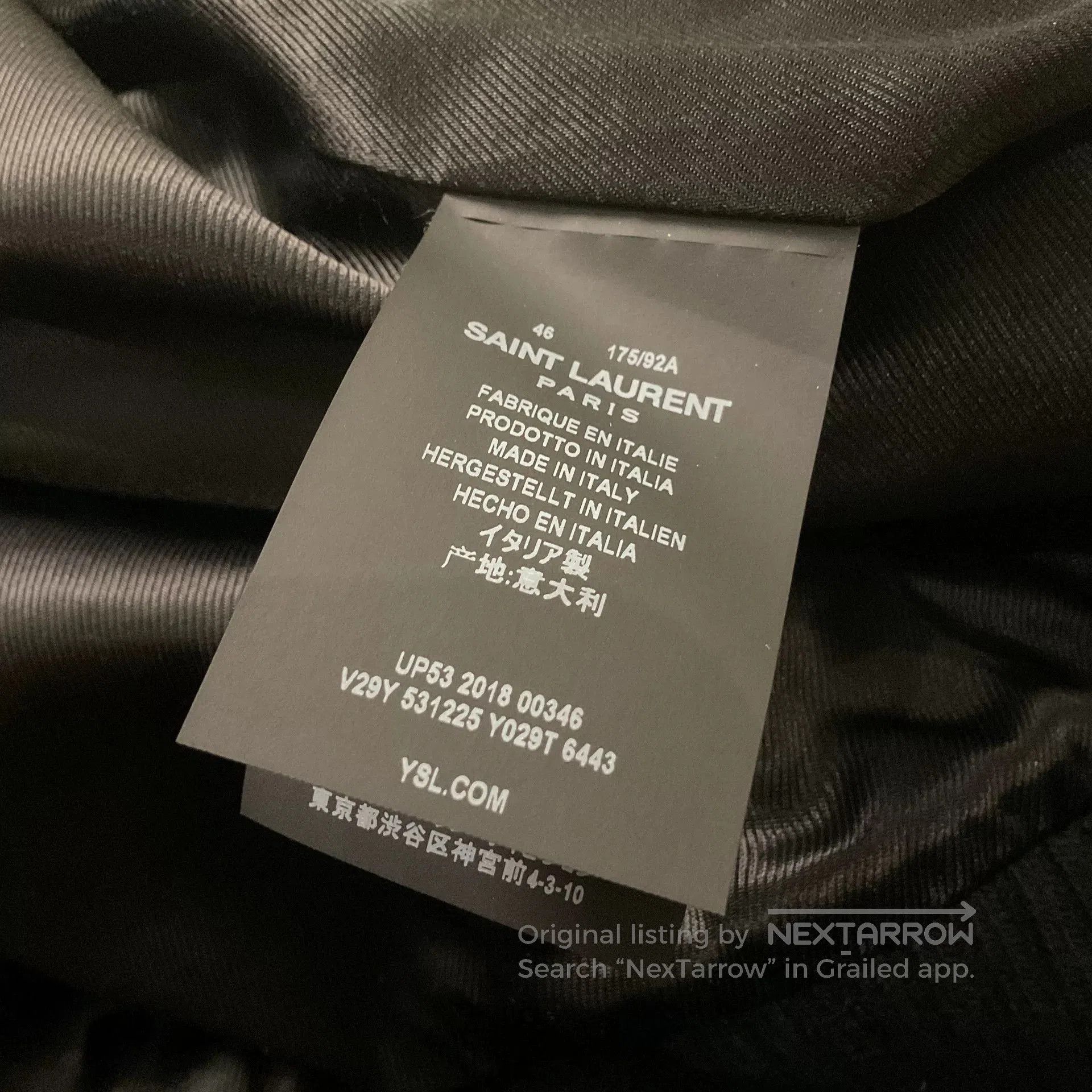 Saint Laurent Paris Saint Laurent Leather Sleeve Varsity Jacket. Size US S / EU 44-46 / 1 - 6 Thumbnail