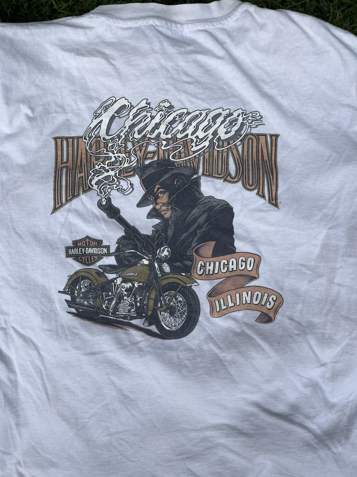 Harley Davidson 2001 Harley Davidson Chicago Gangster T-shirt Size US XL / EU 56 / 4 - 2 Thumbnail