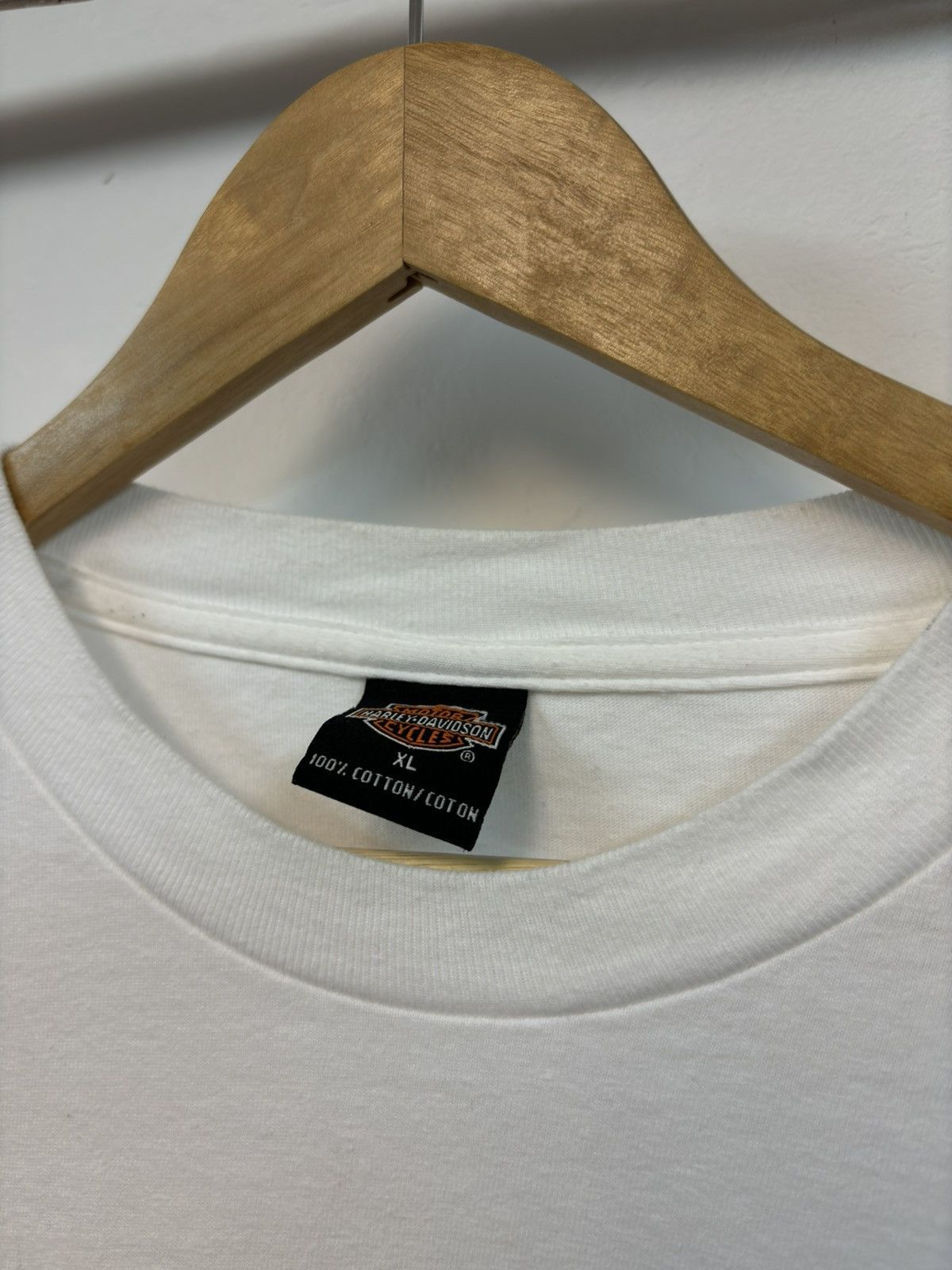 Harley Davidson × Vintage VINTAGE 2001 HARLEY DAVIDSON BIKER FLAMES FLAG TEE Size US XL / EU 56 / 4 - 4 Thumbnail