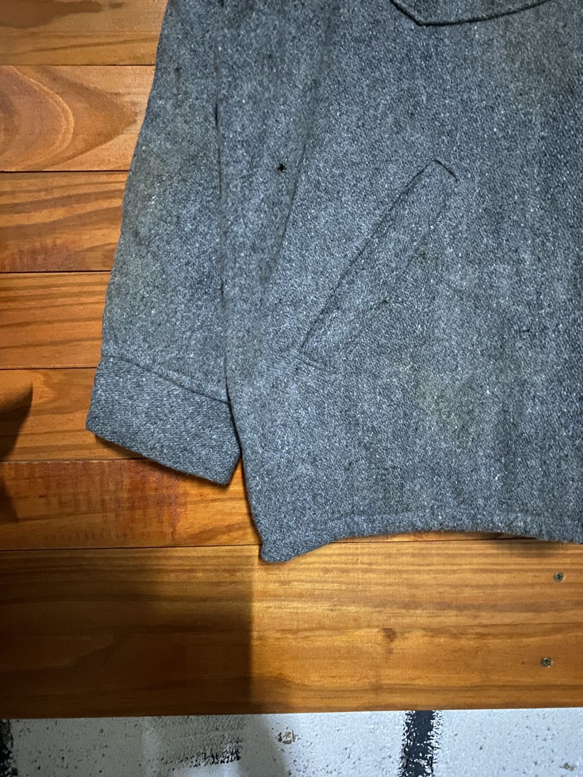 Vintage Vintage Melton Wool Work Jacket Grey Zip-Up Utility Jacket Size US M / EU 48-50 / 2 - 7 Thumbnail
