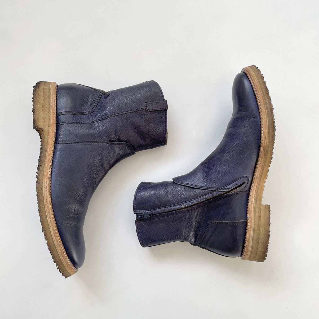 Maison Margiela Dark Blue Leather ‘Engineer Boots’ Size US 10 / EU 43 - 20 Thumbnail