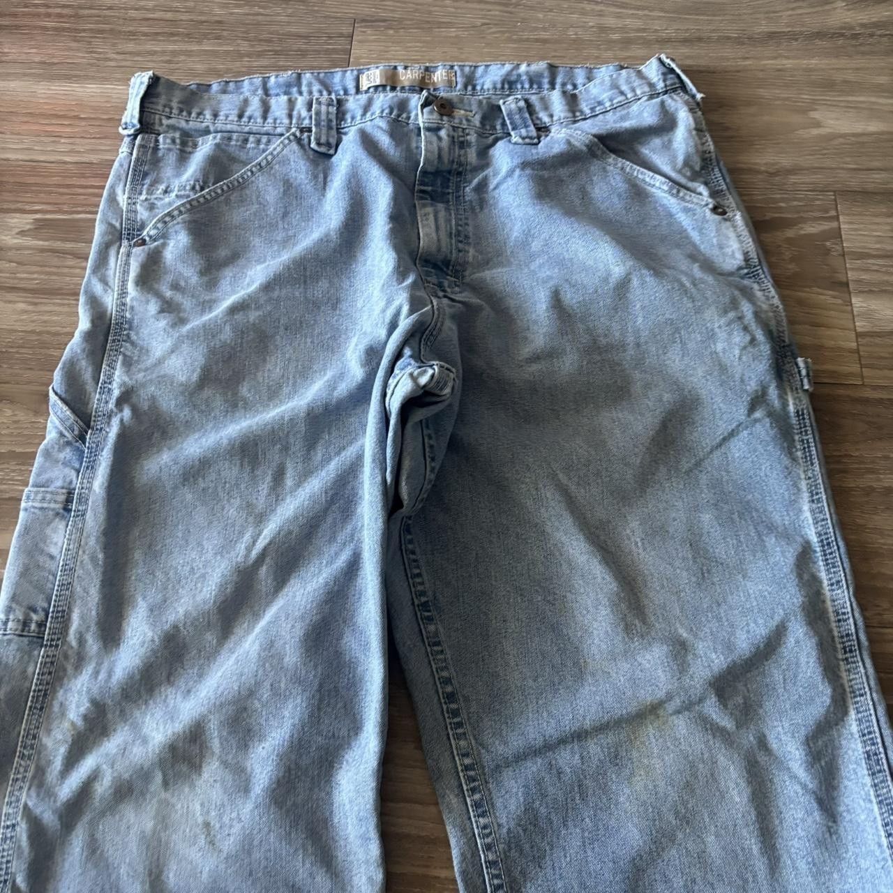 Japanese Brand Crazy Vintage Y2K/2000s Baggy Light Wash Skater Style Carpenter Denim Jeans! 36x34 Size US 36 / EU 52 - 5 Thumbnail